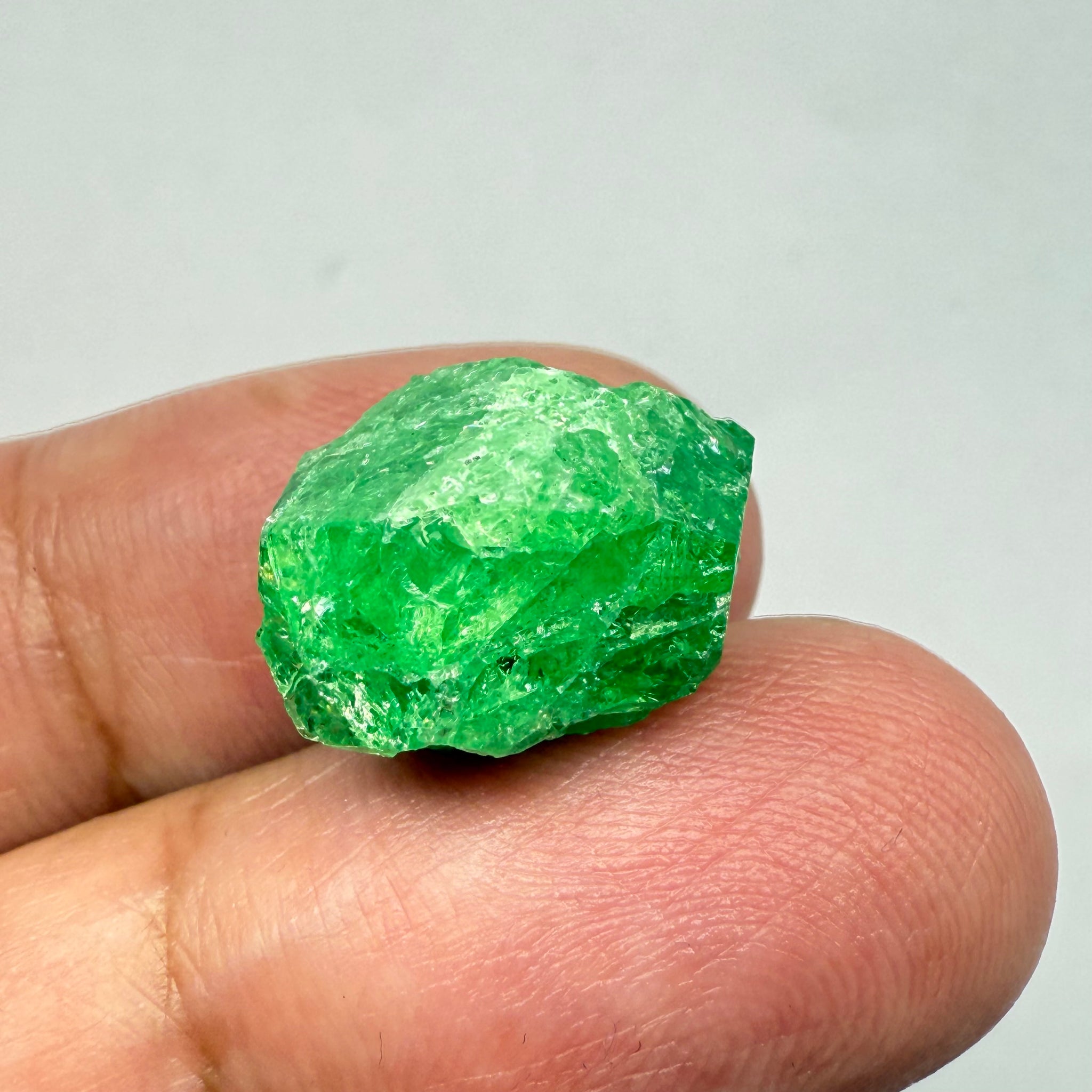 Tsavorite Garnet Crystal on Matrix, 17.92ct, Merelani, Tanzania, Untreated Unheated
