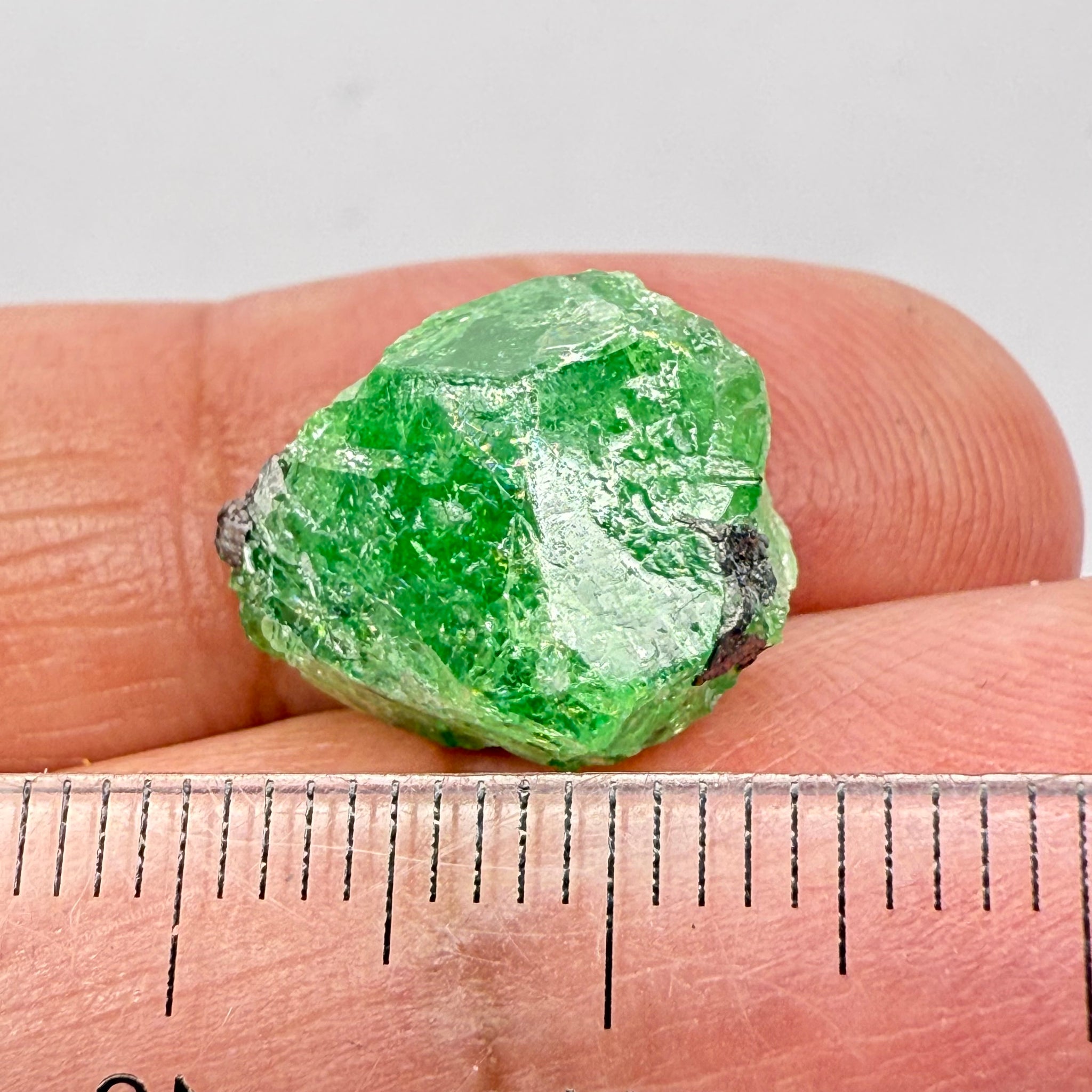 Tsavorite Garnet Crystal on Matrix, 14.37ct, Merelani, Tanzania, Untreated Unheated