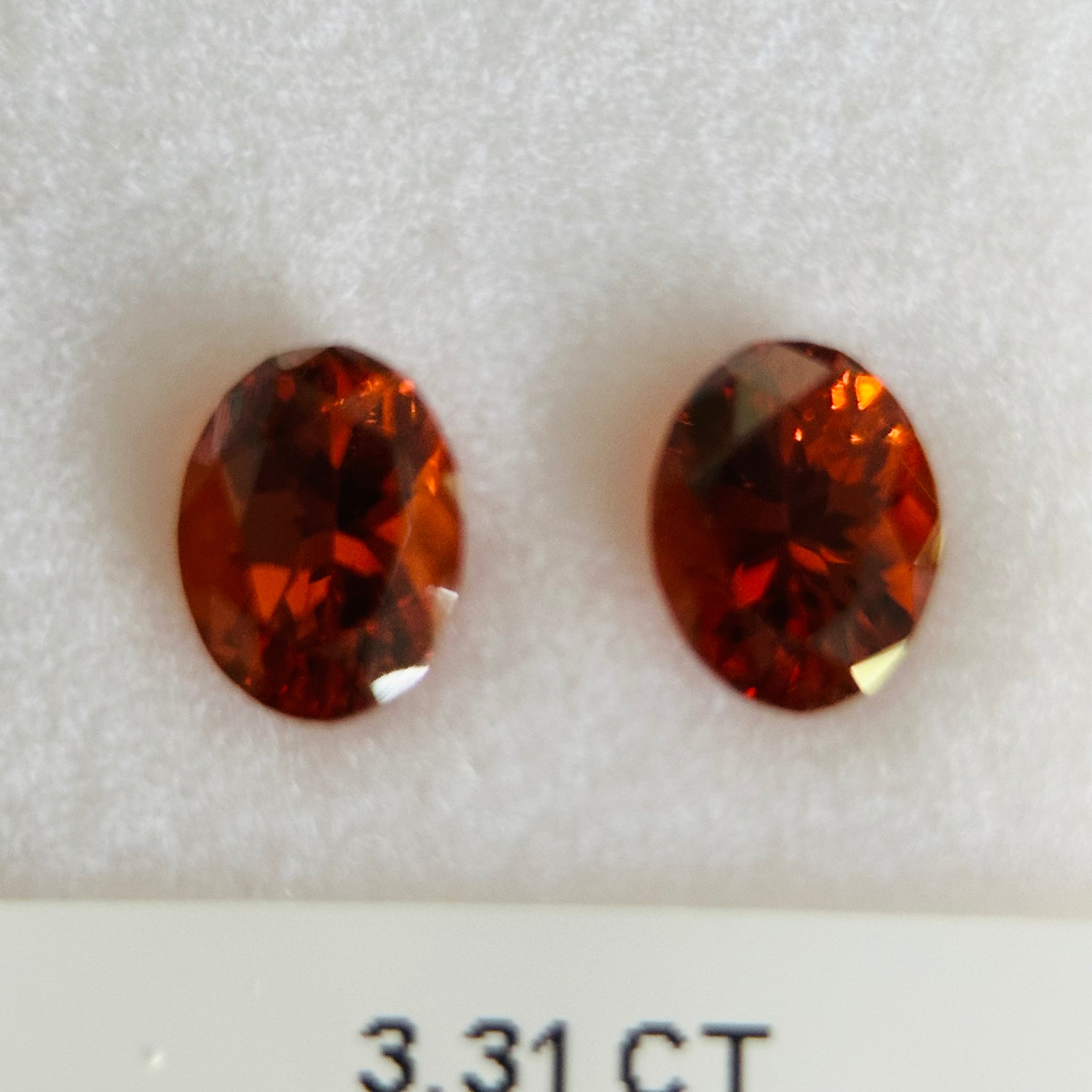 3.31ct Spessartite Garnet Pair. Tanzania. Untreated Unheated