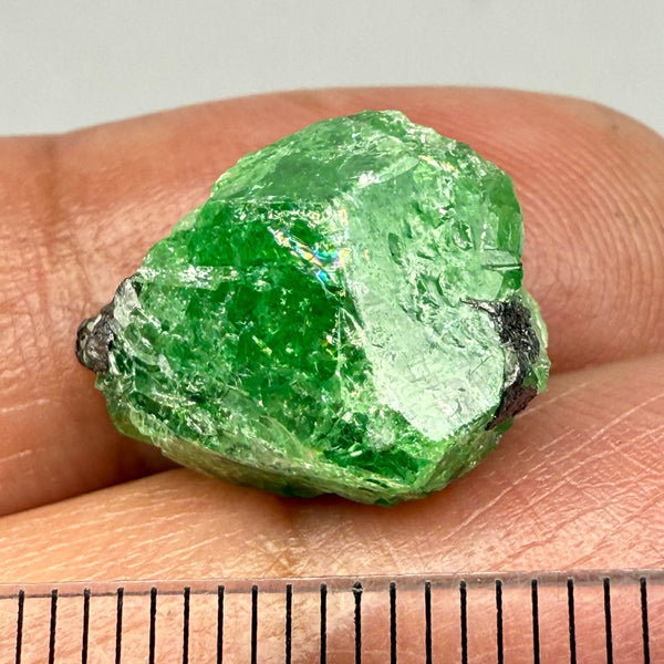 Tsavorite Garnet Crystal on Matrix, 14.37ct, Merelani, Tanzania, Untreated Unheated