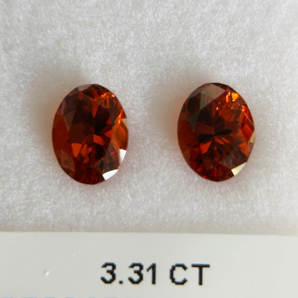 3.31ct Spessartite Garnet Pair. Tanzania. Untreated Unheated