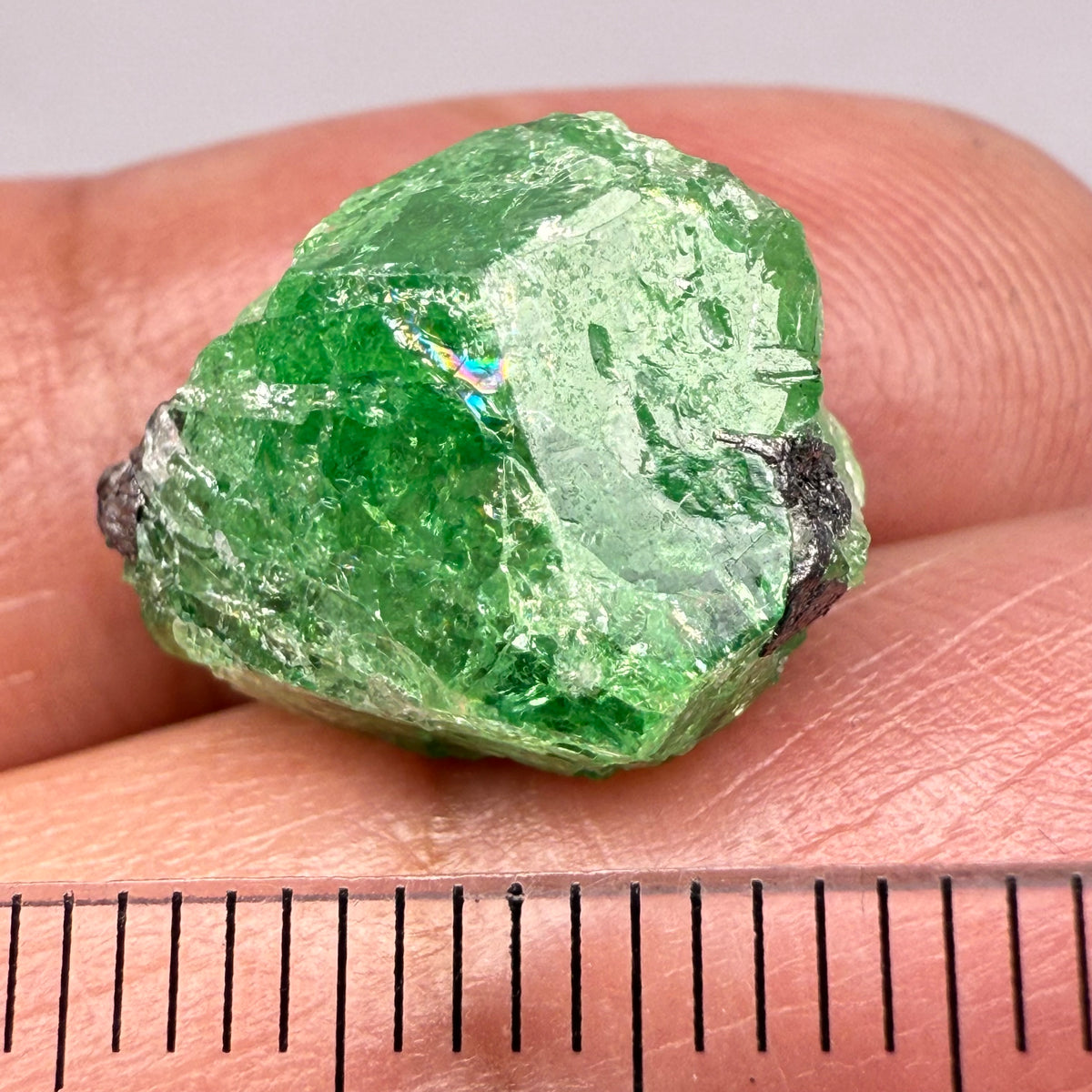 Tsavorite Garnet Crystal on Matrix, 14.37ct, Merelani, Tanzania, Untre ...