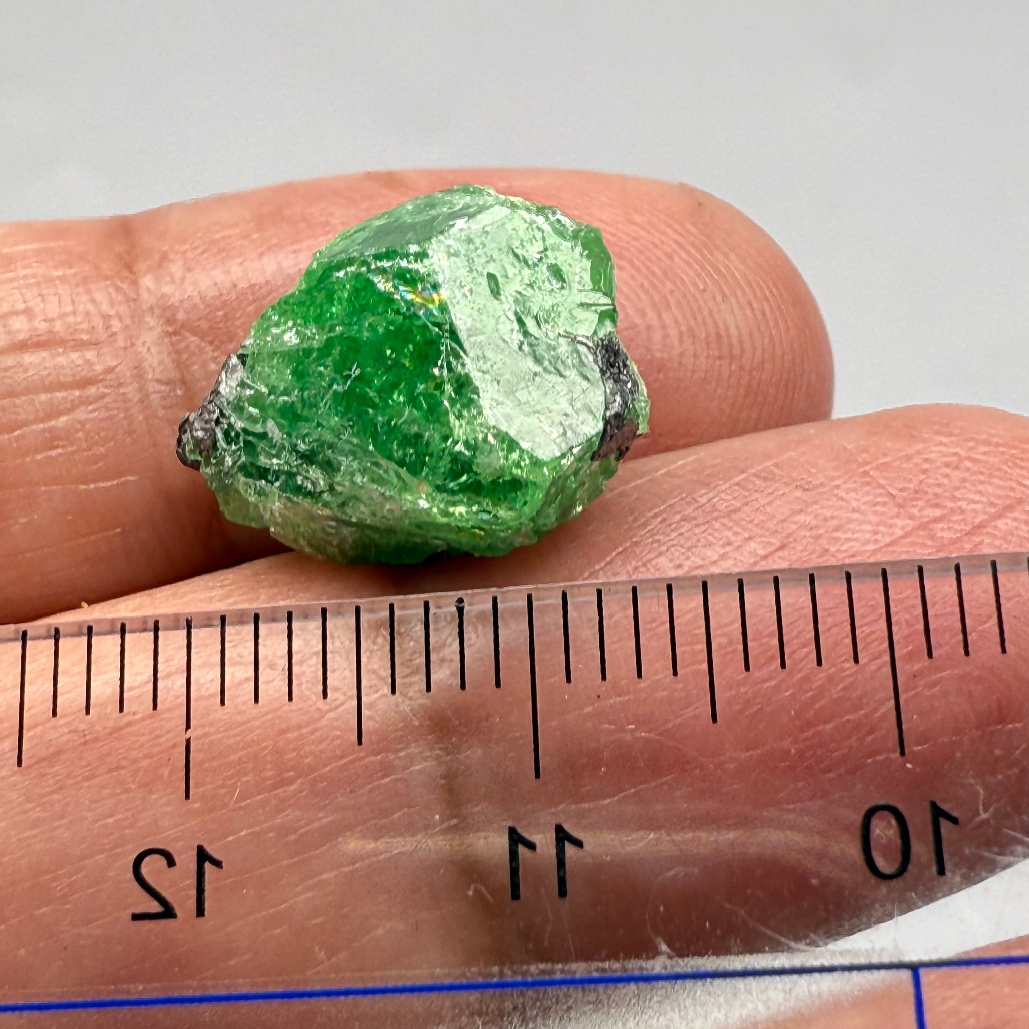 Tsavorite Garnet Crystal on Matrix, 14.37ct, Merelani, Tanzania, Untreated Unheated