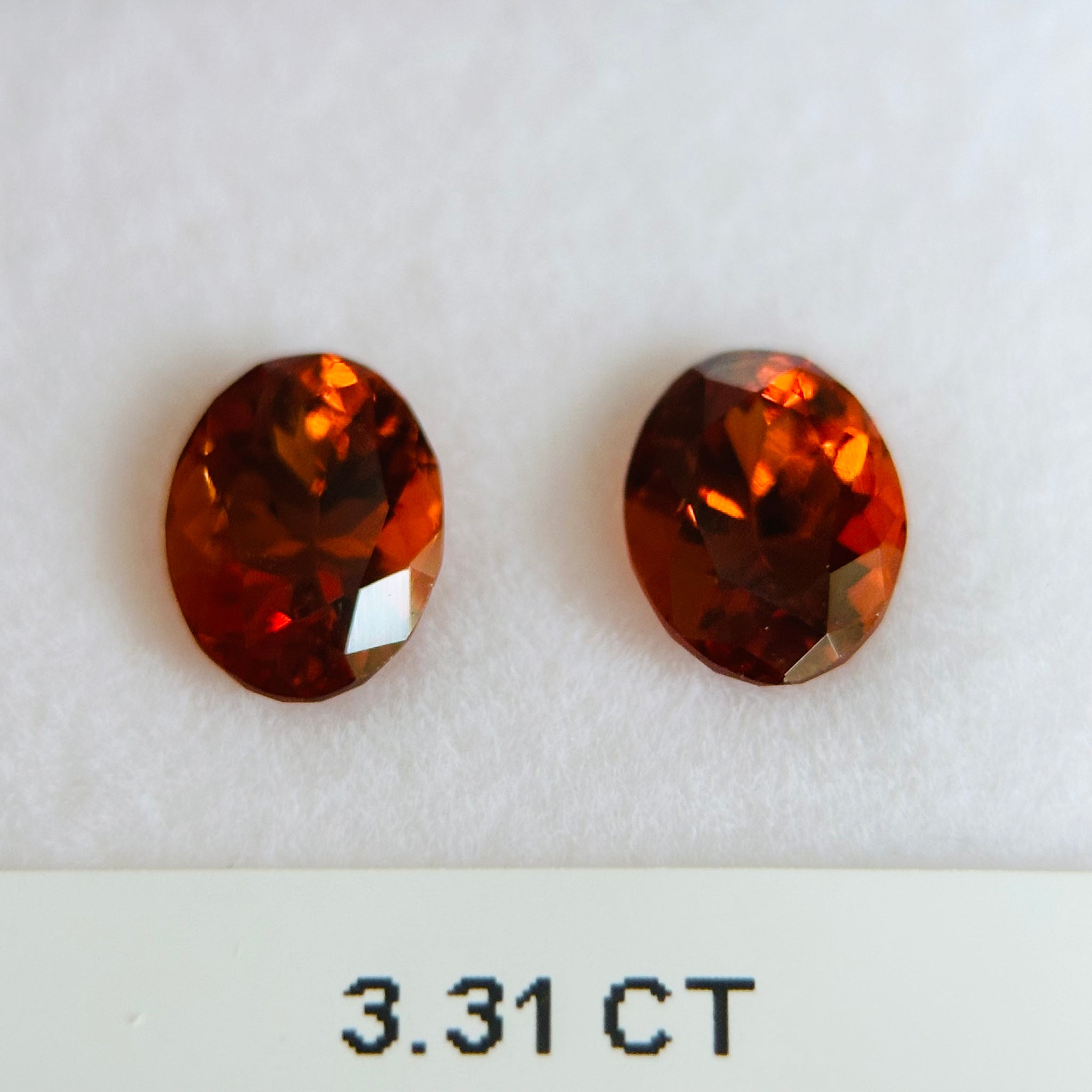 3.31ct Spessartite Garnet Pair. Tanzania. Untreated Unheated