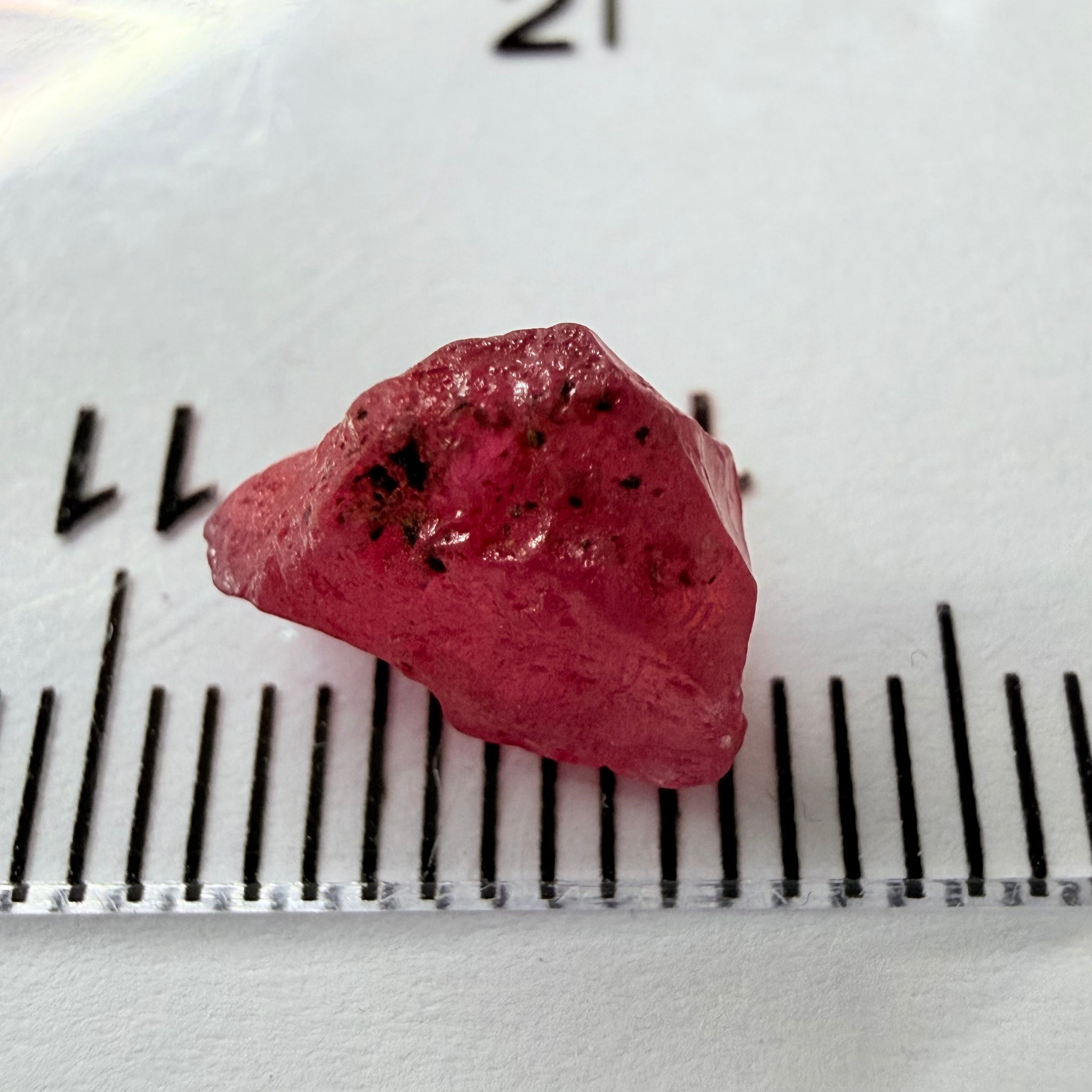 Winza Ruby, 2.83ct, Winza, Tanzania, Untreated Unheated, fractures inside, great for setting in jewellery as is