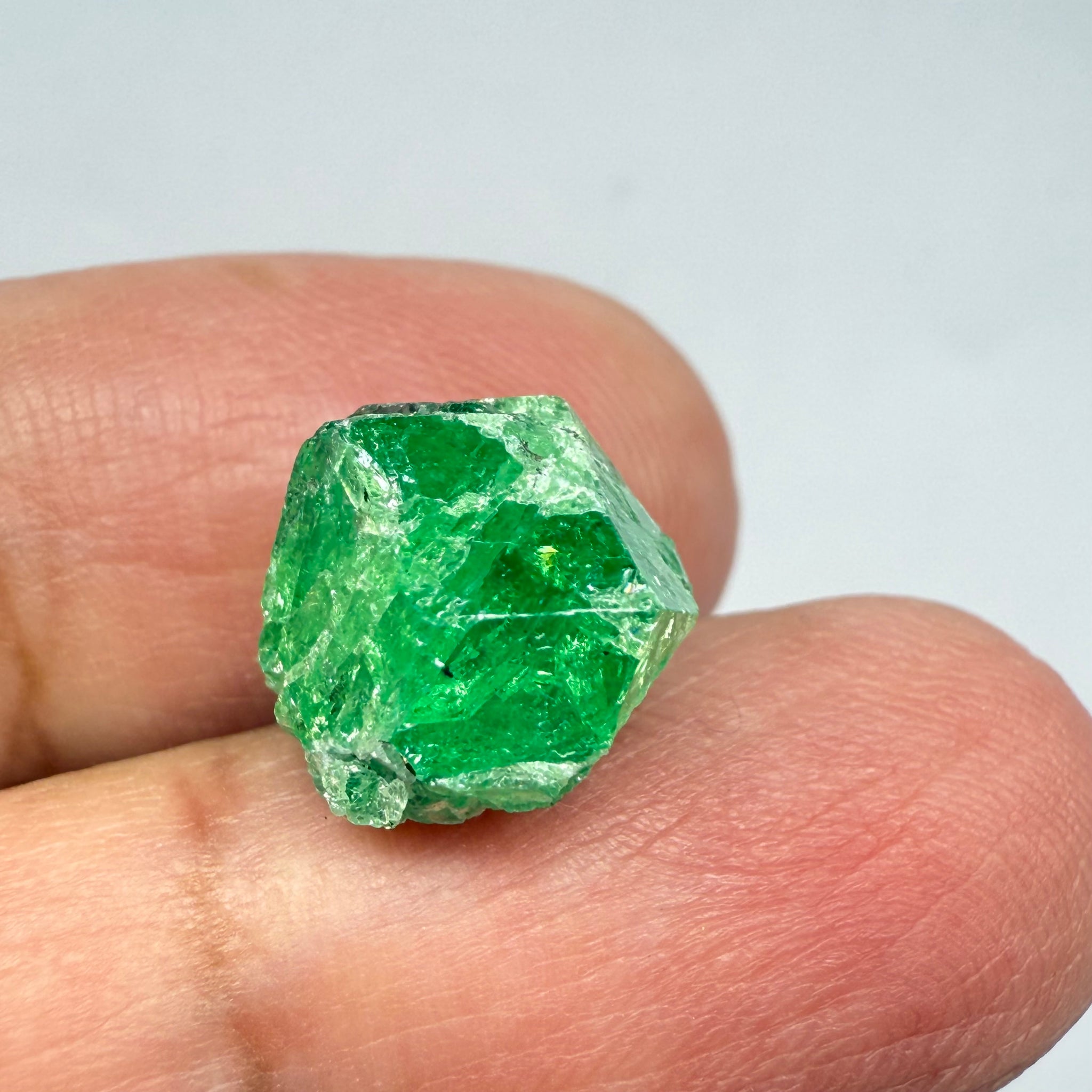 Tsavorite Garnet Crystal on Matrix, 10.89ct, Merelani, Tanzania, Untreated Unheated