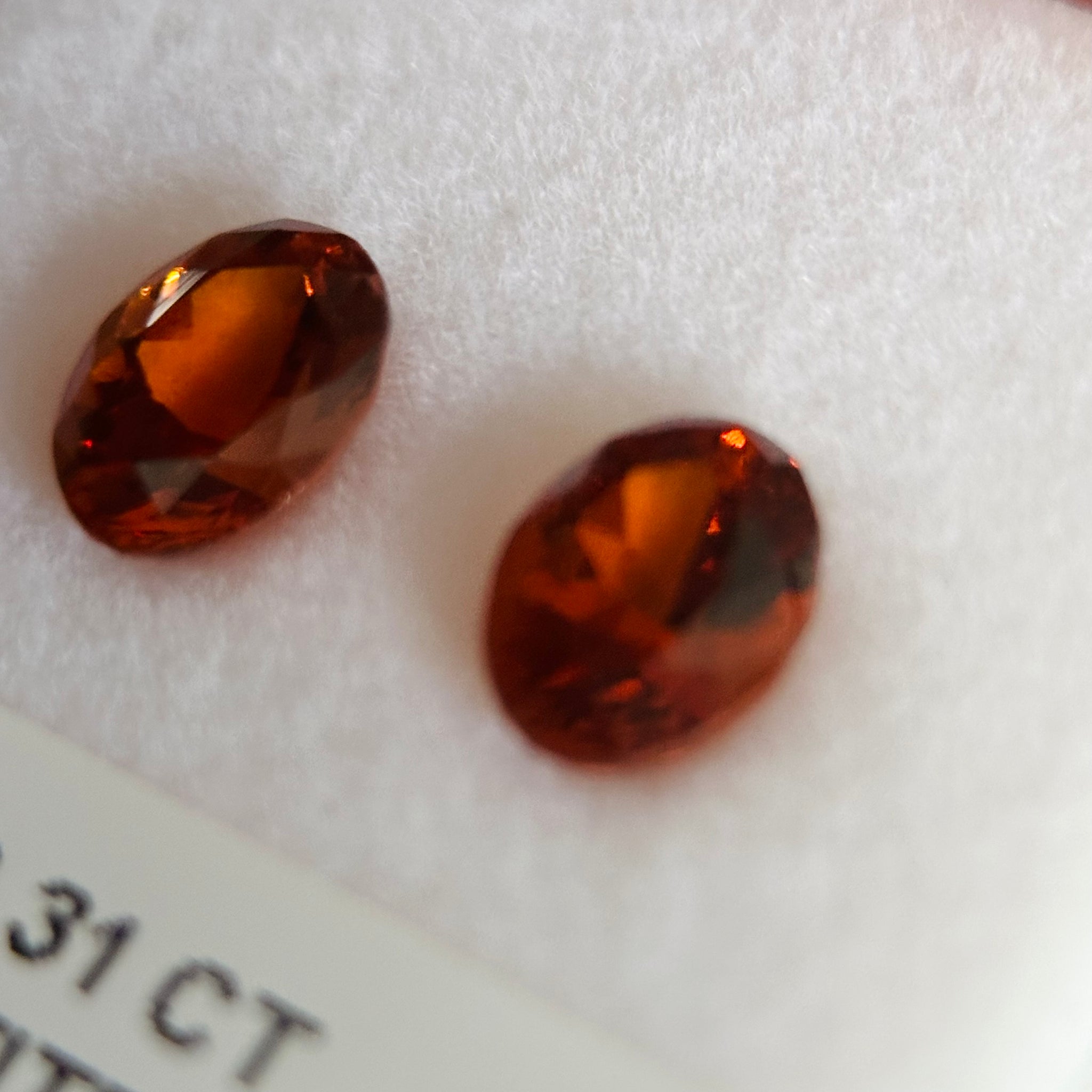 3.31ct Spessartite Garnet Pair. Tanzania. Untreated Unheated