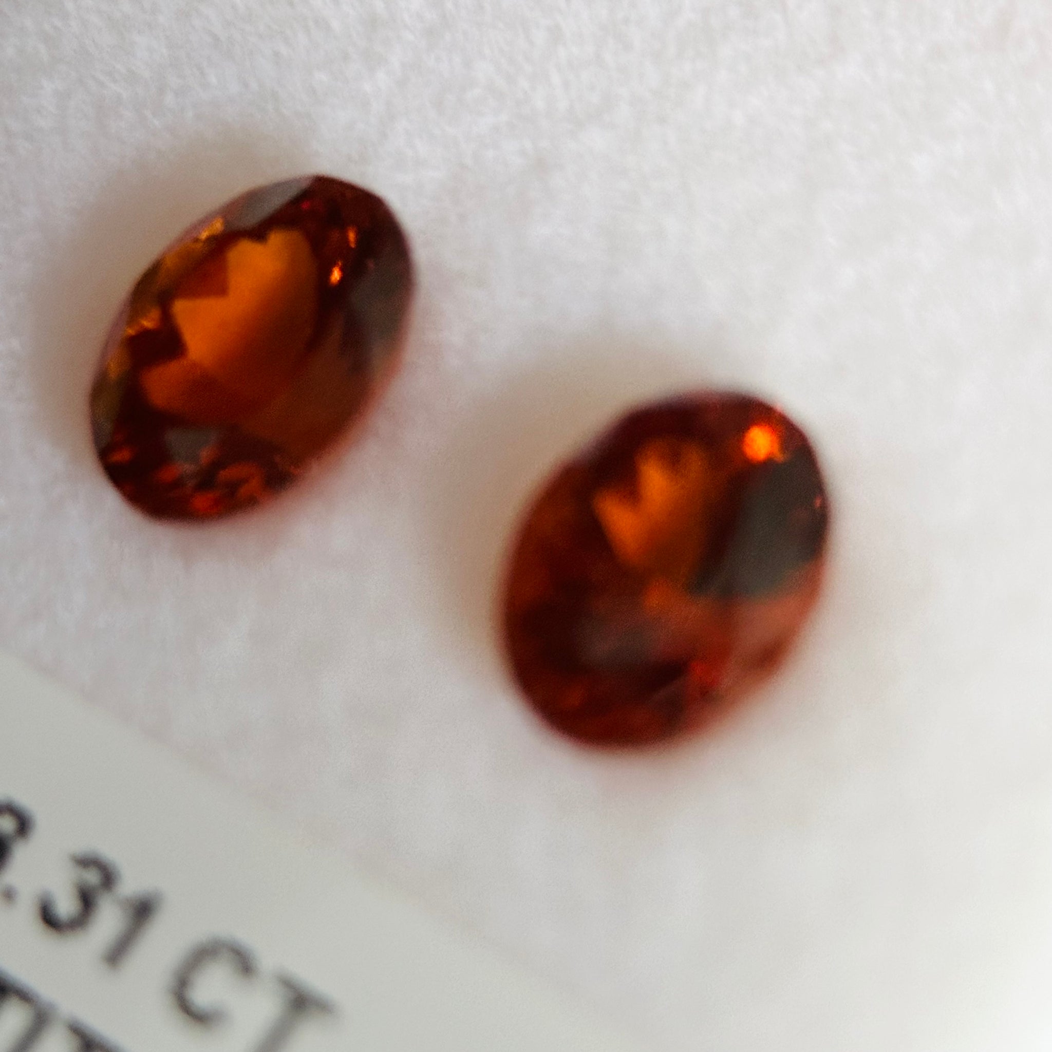 3.31ct Spessartite Garnet Pair. Tanzania. Untreated Unheated