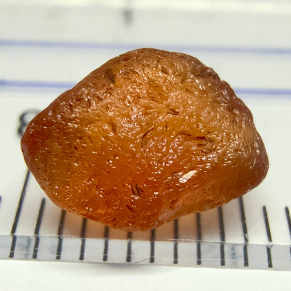 Malaya Garnet, 3.16ct, Tanzania, Untreated Unheated. VVS, a bit flattish though, see pictures