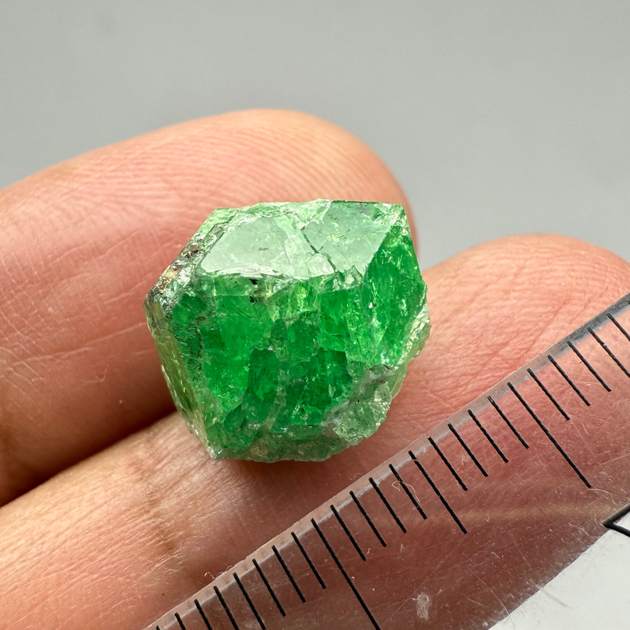 Tsavorite Garnet Crystal on Matrix, 10.89ct, Merelani, Tanzania, Untreated Unheated