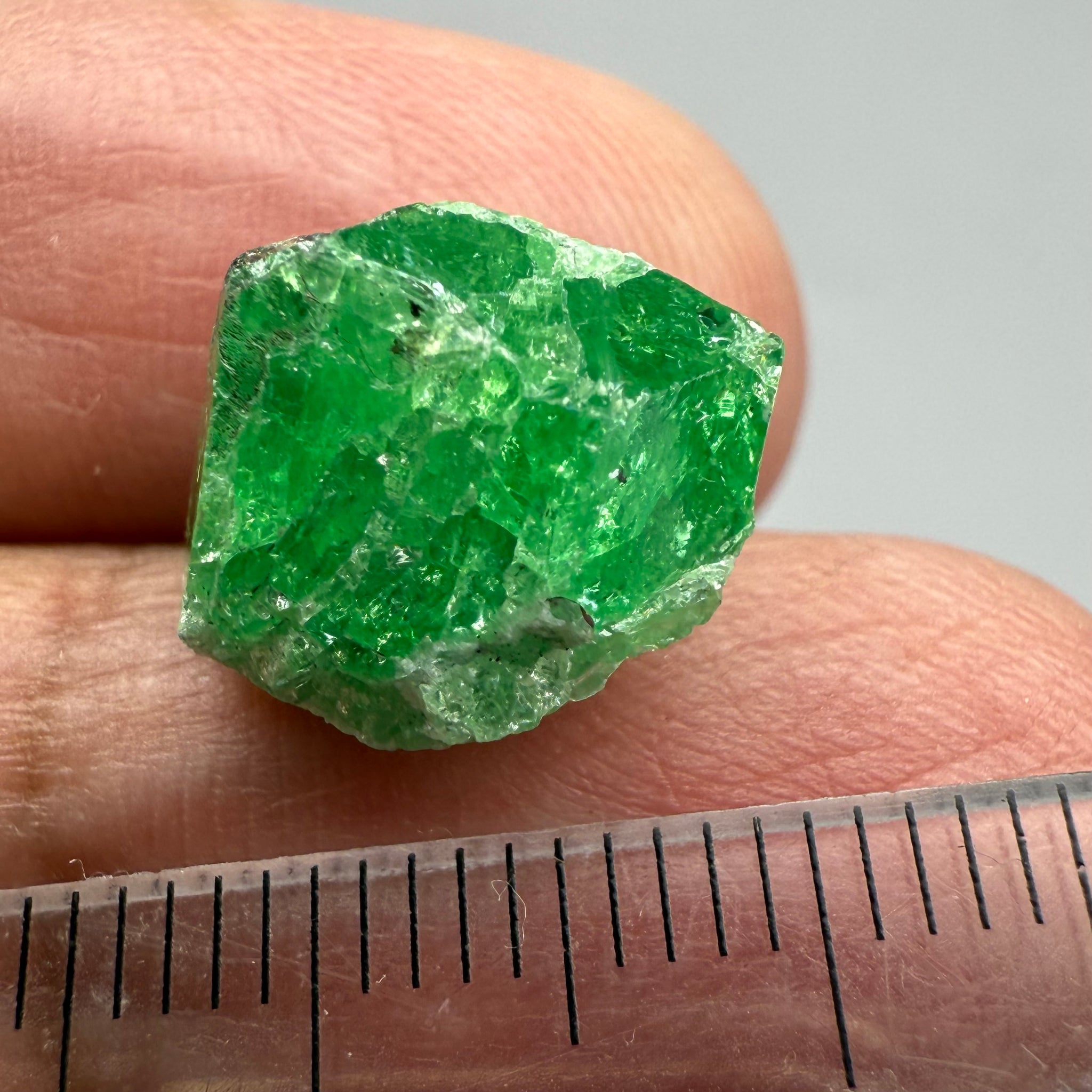 Tsavorite Garnet Crystal on Matrix, 10.89ct, Merelani, Tanzania, Untreated Unheated