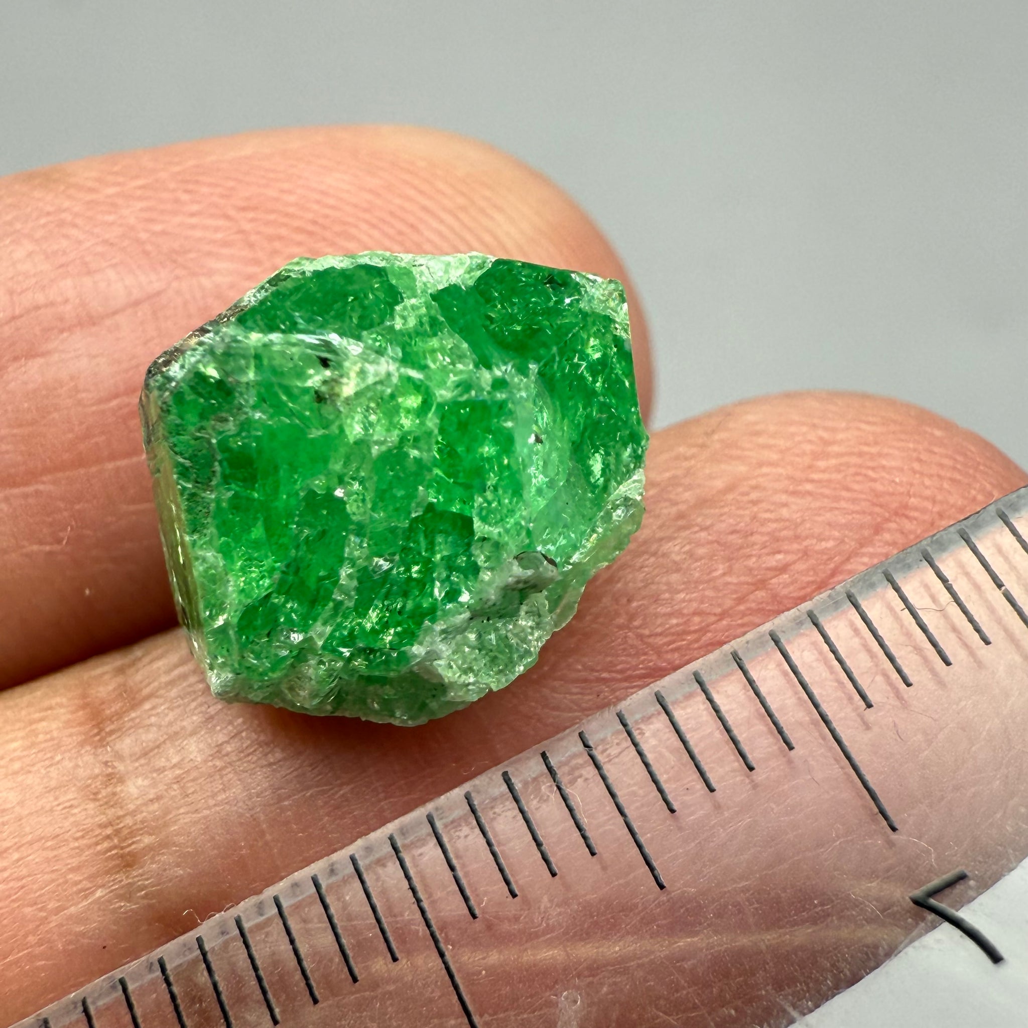 Tsavorite Garnet Crystal on Matrix, 10.89ct, Merelani, Tanzania, Untreated Unheated