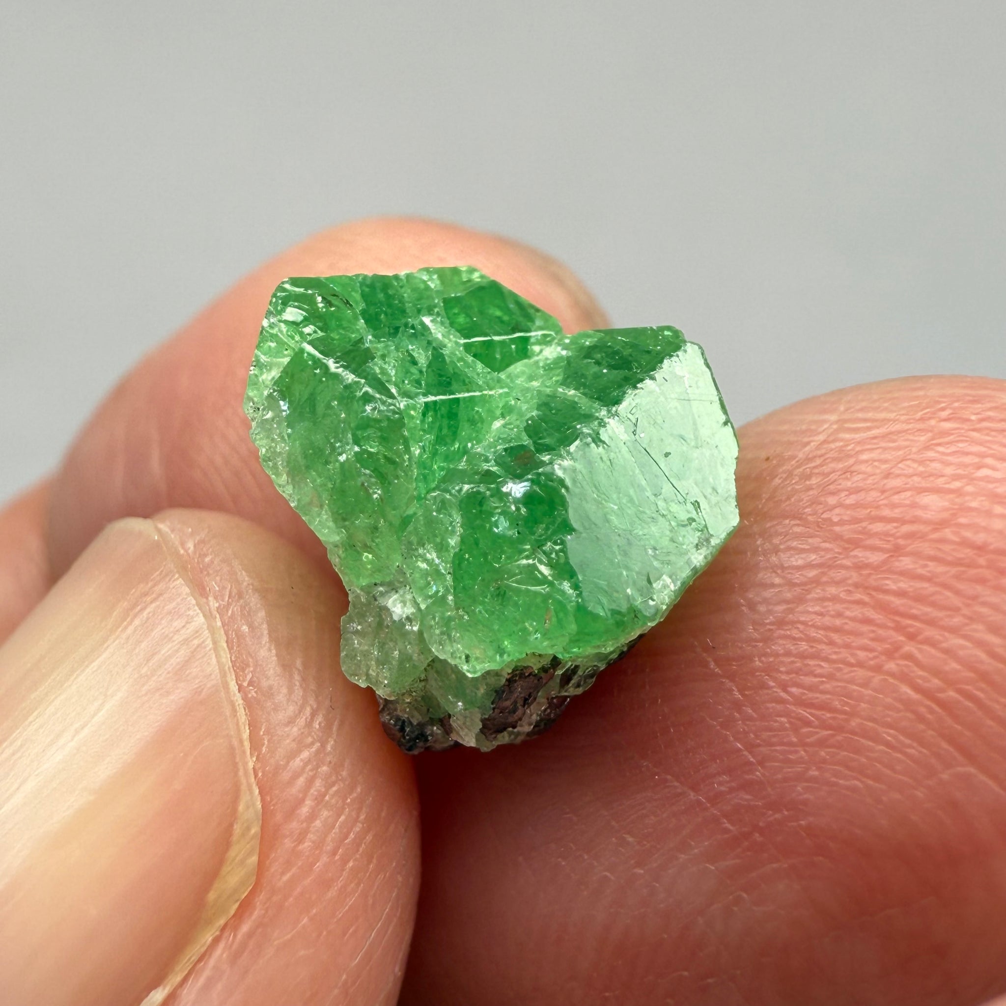 Tsavorite Garnet Crystal on Matrix, 10.31ct, Merelani, Tanzania, Untreated Unheated