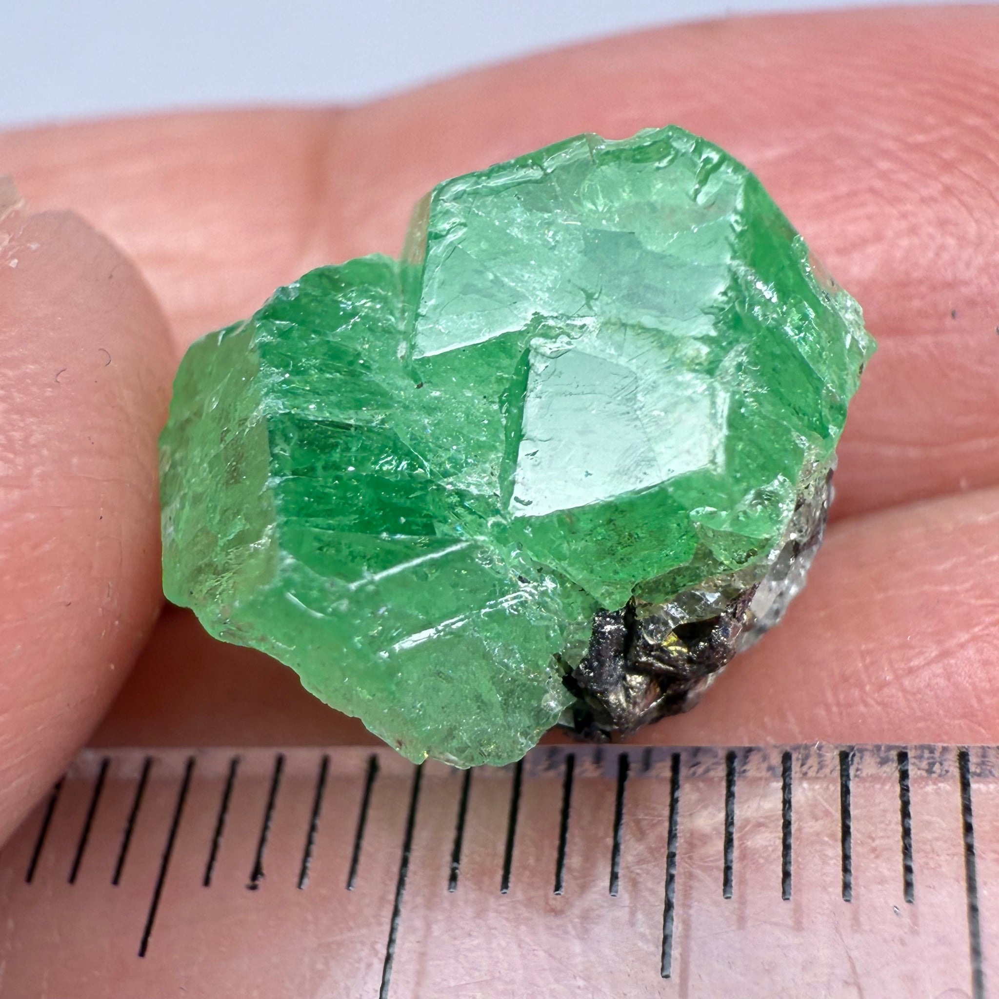 Tsavorite Garnet Crystal on Matrix, 10.31ct, Merelani, Tanzania, Untreated Unheated