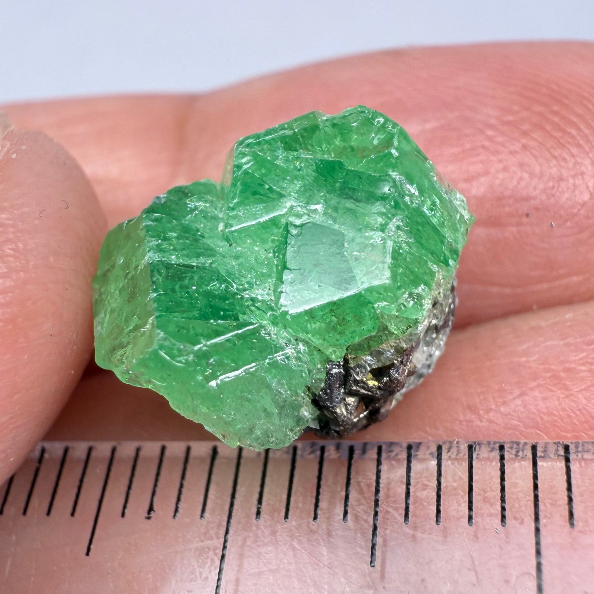 Tsavorite Garnet Crystal on Matrix, 10.31ct, Merelani, Tanzania, Untreated Unheated