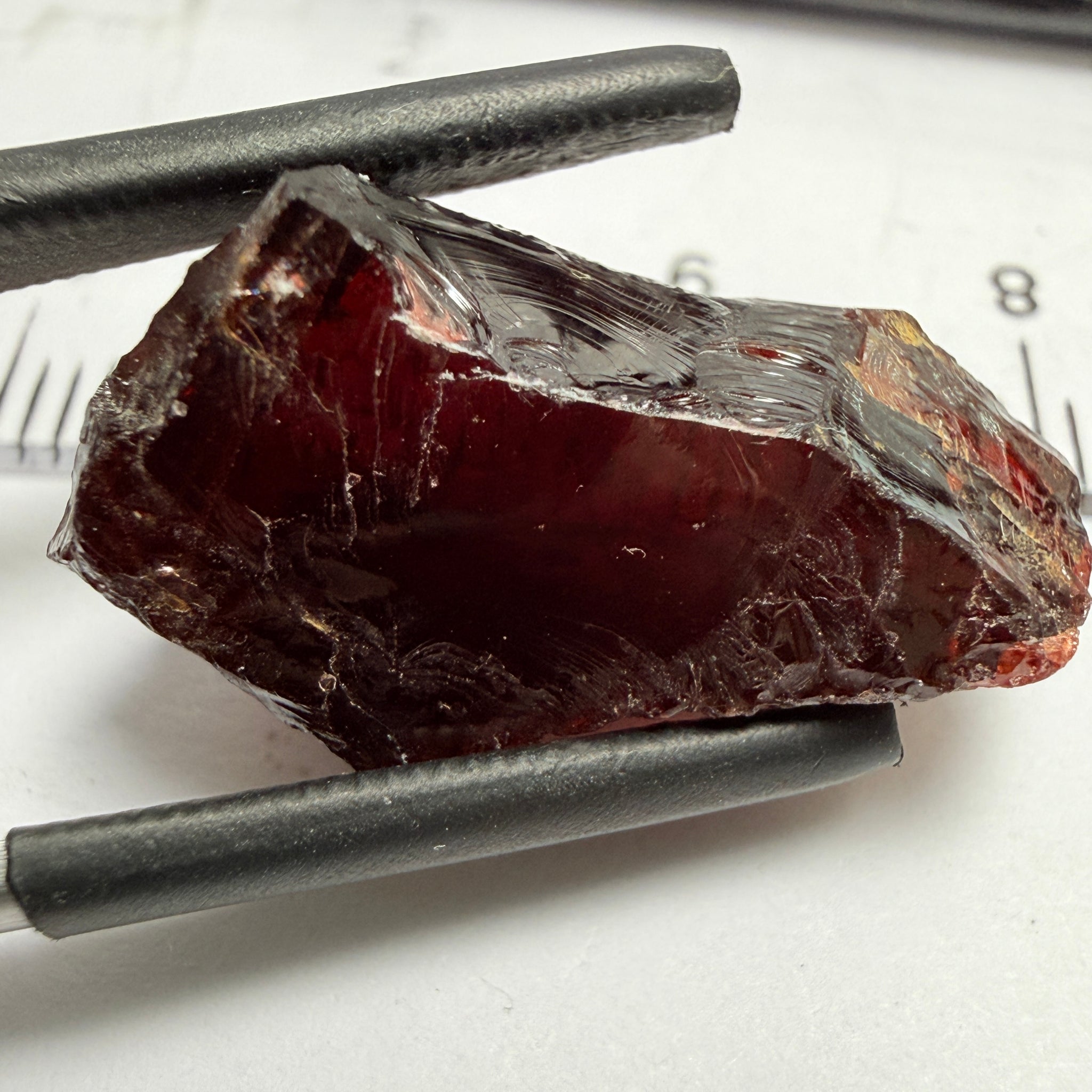Umba Garnet, 25.81ct, Umba Valley, Tanzania, Untreated Unheated, fine silk inside, very dark
