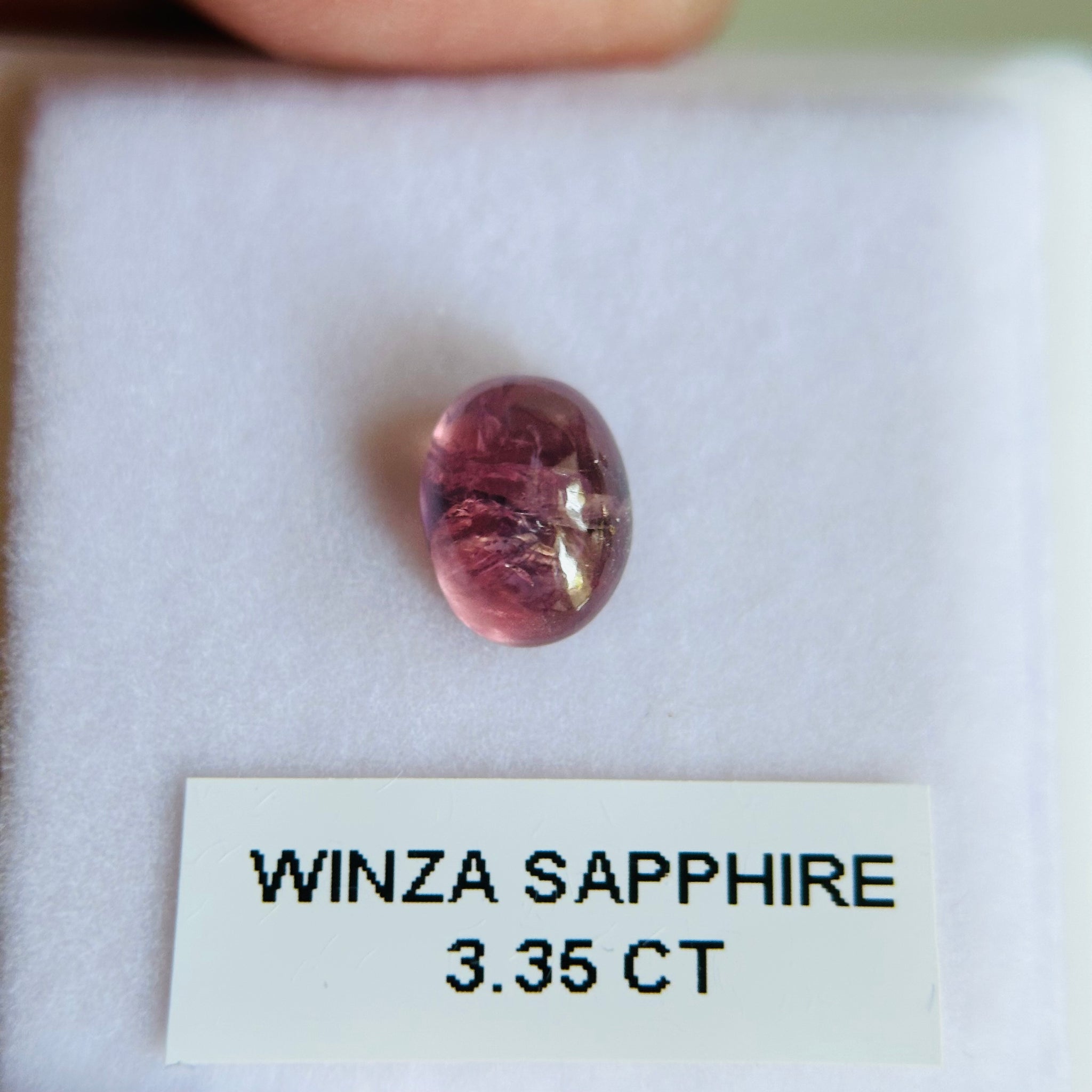 Winza Sapphire Cabochon. 3.35ct, Tanzania. Untreated Unheated