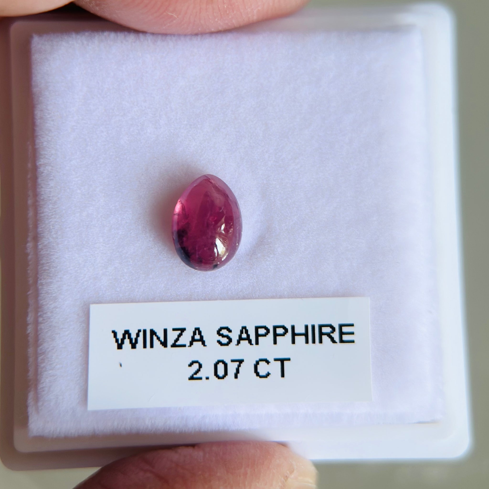 Winza Sapphire Cabochon. 2.07ct, Tanzania. Untreated Unheated