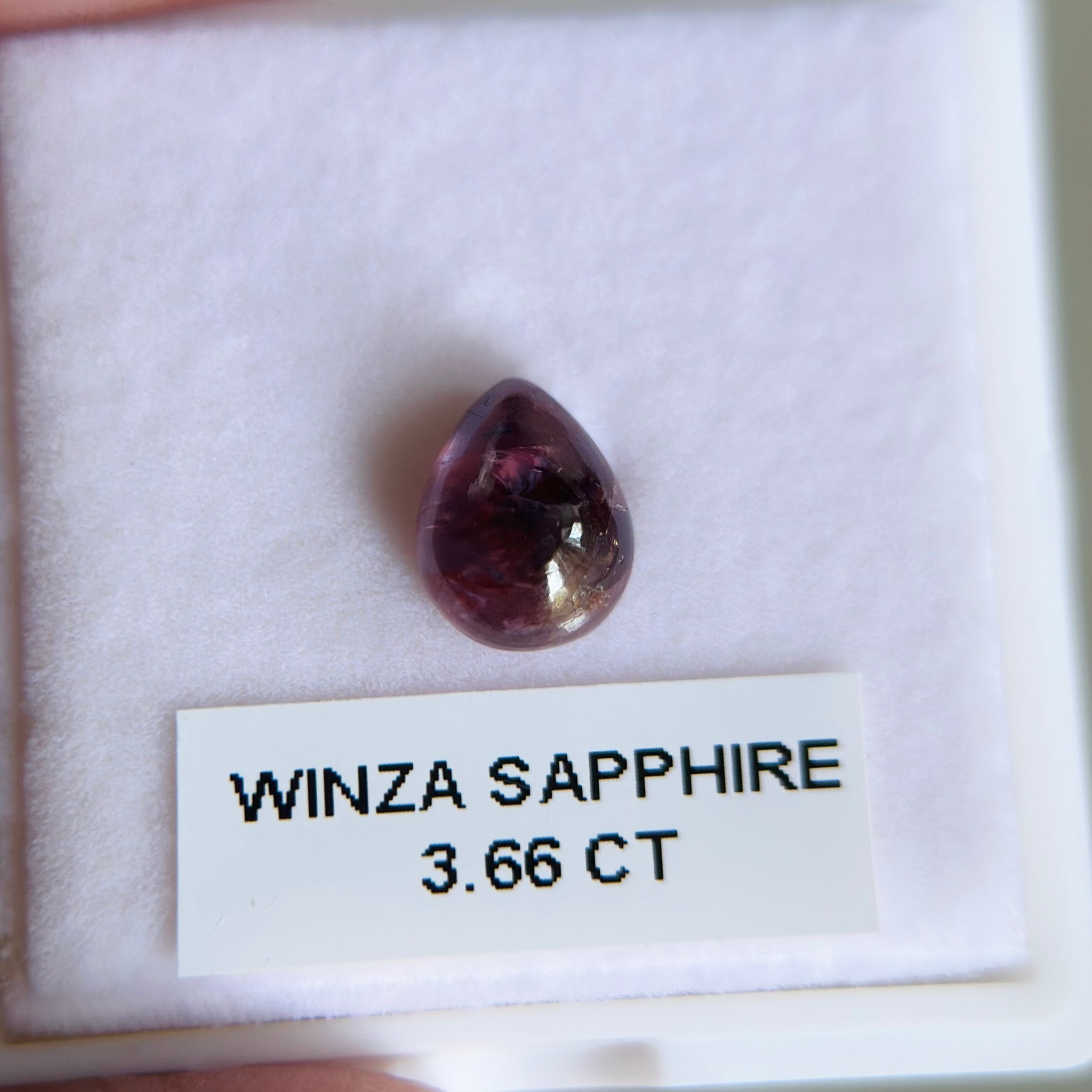 Winza Sapphire Cabochon. 3.66ct, Tanzania. Untreated Unheated