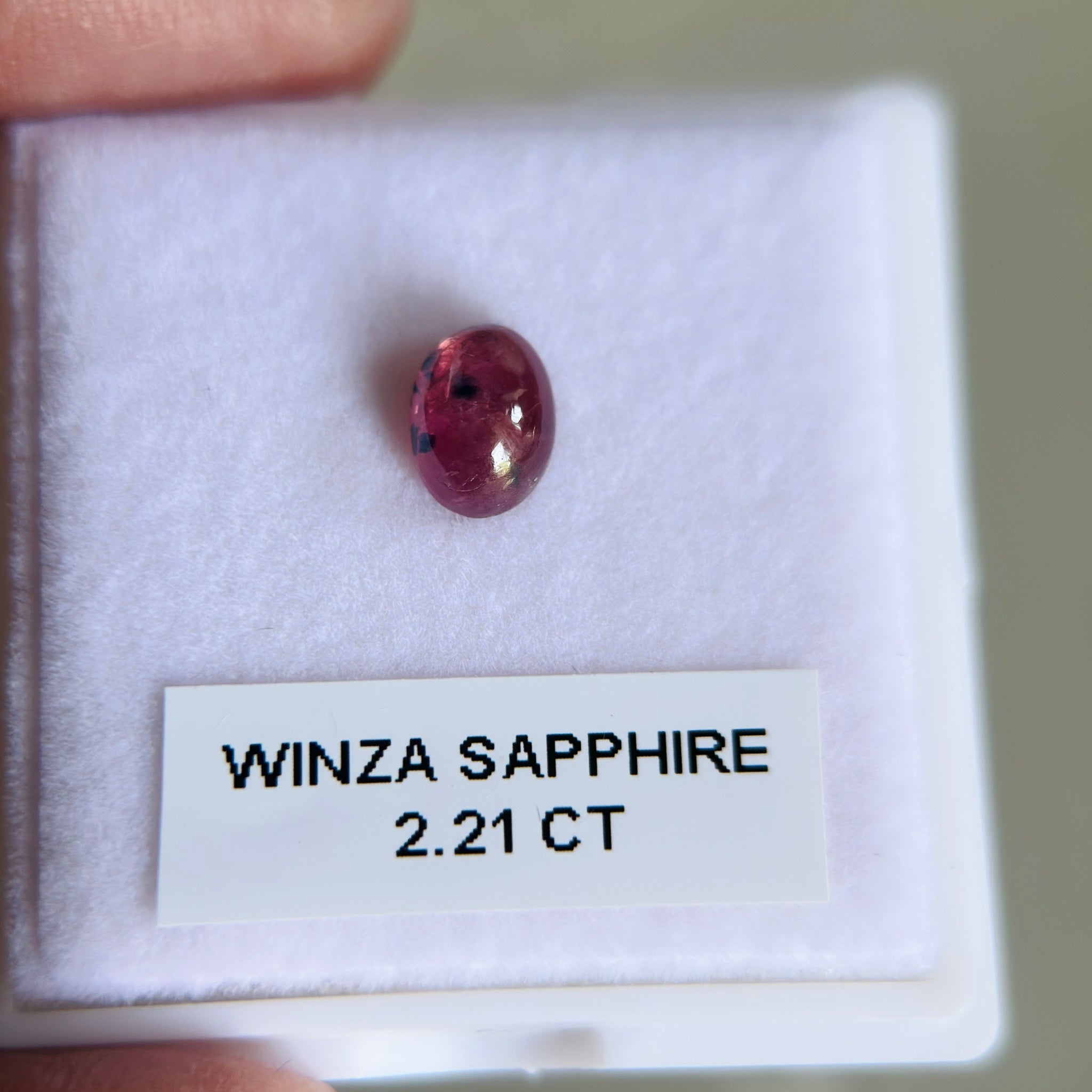 Winza Sapphire Cabochon. 2.21ct, Tanzania. Untreated Unheated