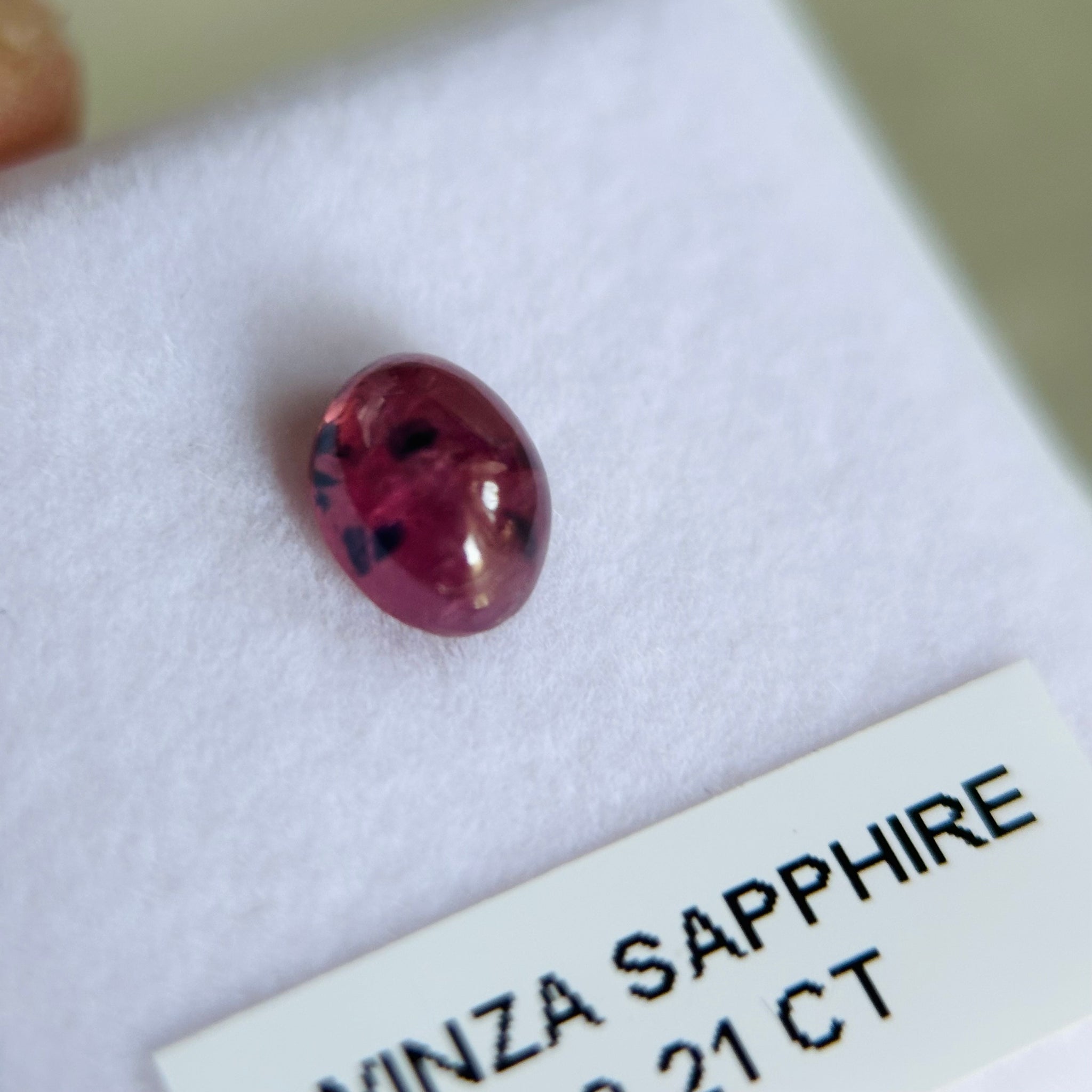 Winza Sapphire Cabochon. 2.21ct, Tanzania. Untreated Unheated