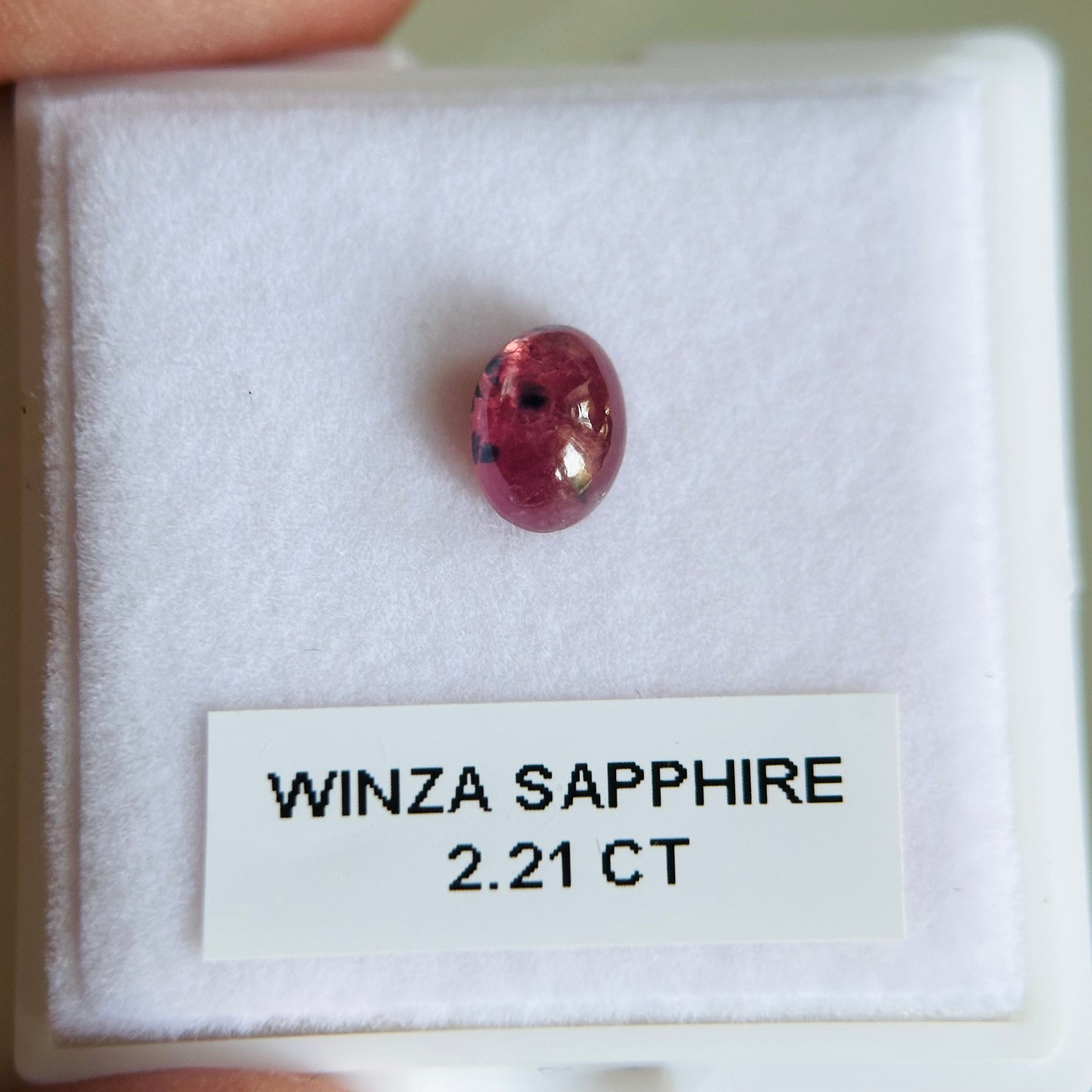 Winza Sapphire Cabochon. 2.21ct, Tanzania. Untreated Unheated