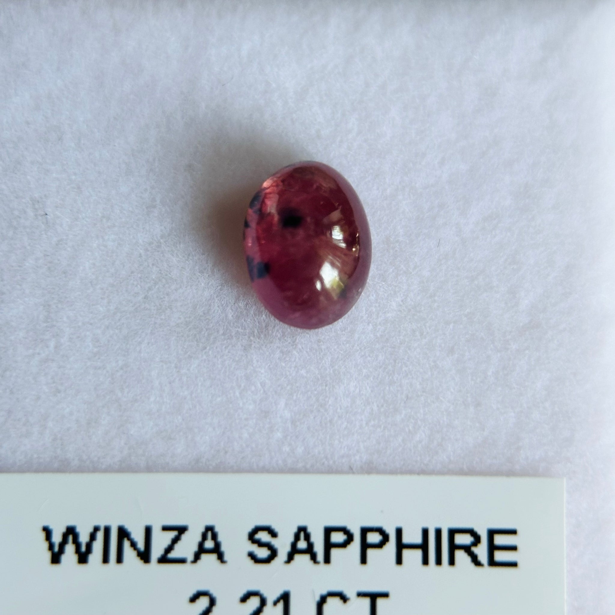 Winza Sapphire Cabochon. 2.21ct, Tanzania. Untreated Unheated