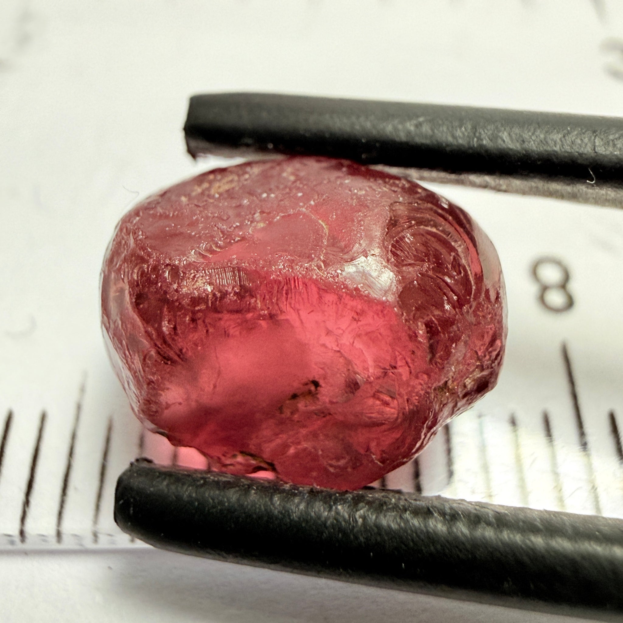 Rhodolite Garnet, 6.23ct, Umba, Tanzania, Untreated Untreated. Slight silky on one side, rest vs-vvs