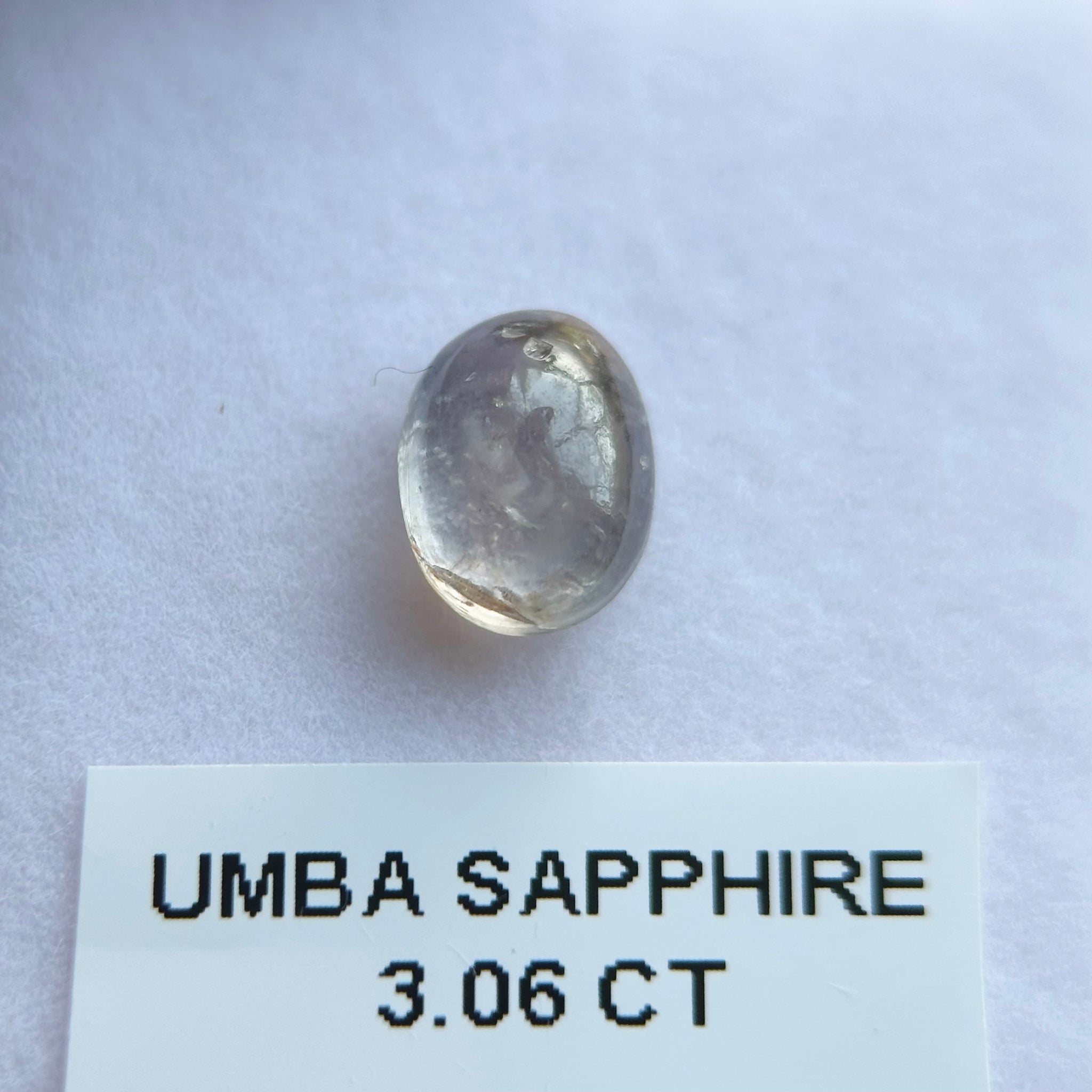 Sapphire Cabochon, 3.06ct, Umba Valley, Tanzania. Untreated