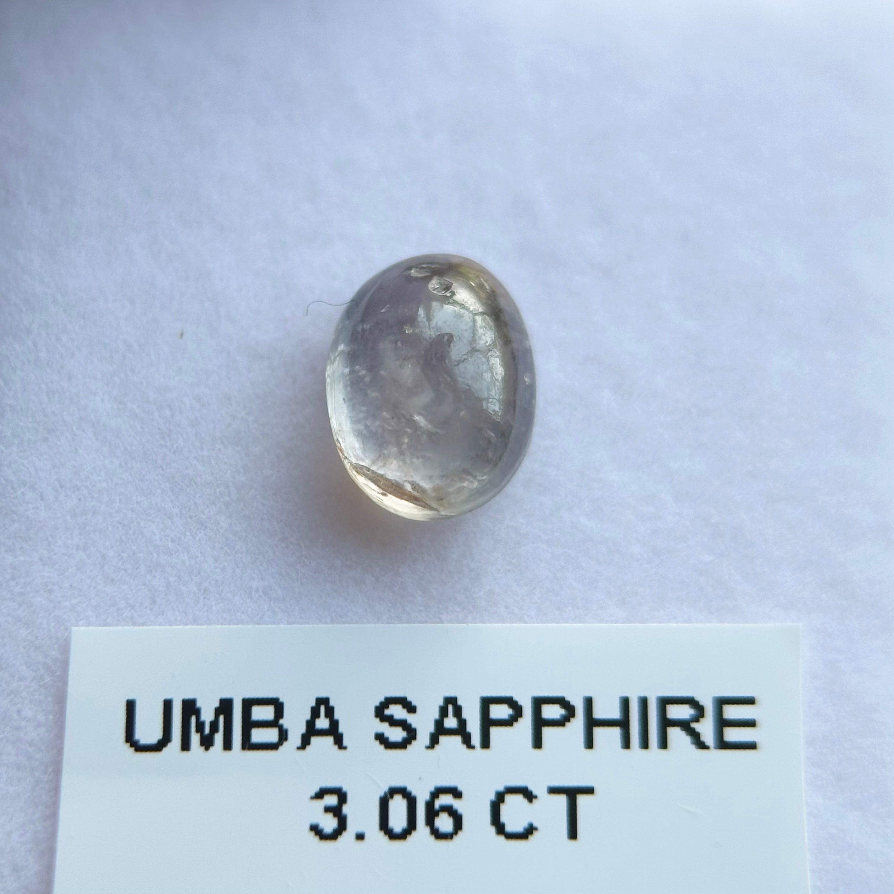 3.06ct Sapphire Cabochon, Umba Valley, Tanzania. Untreated