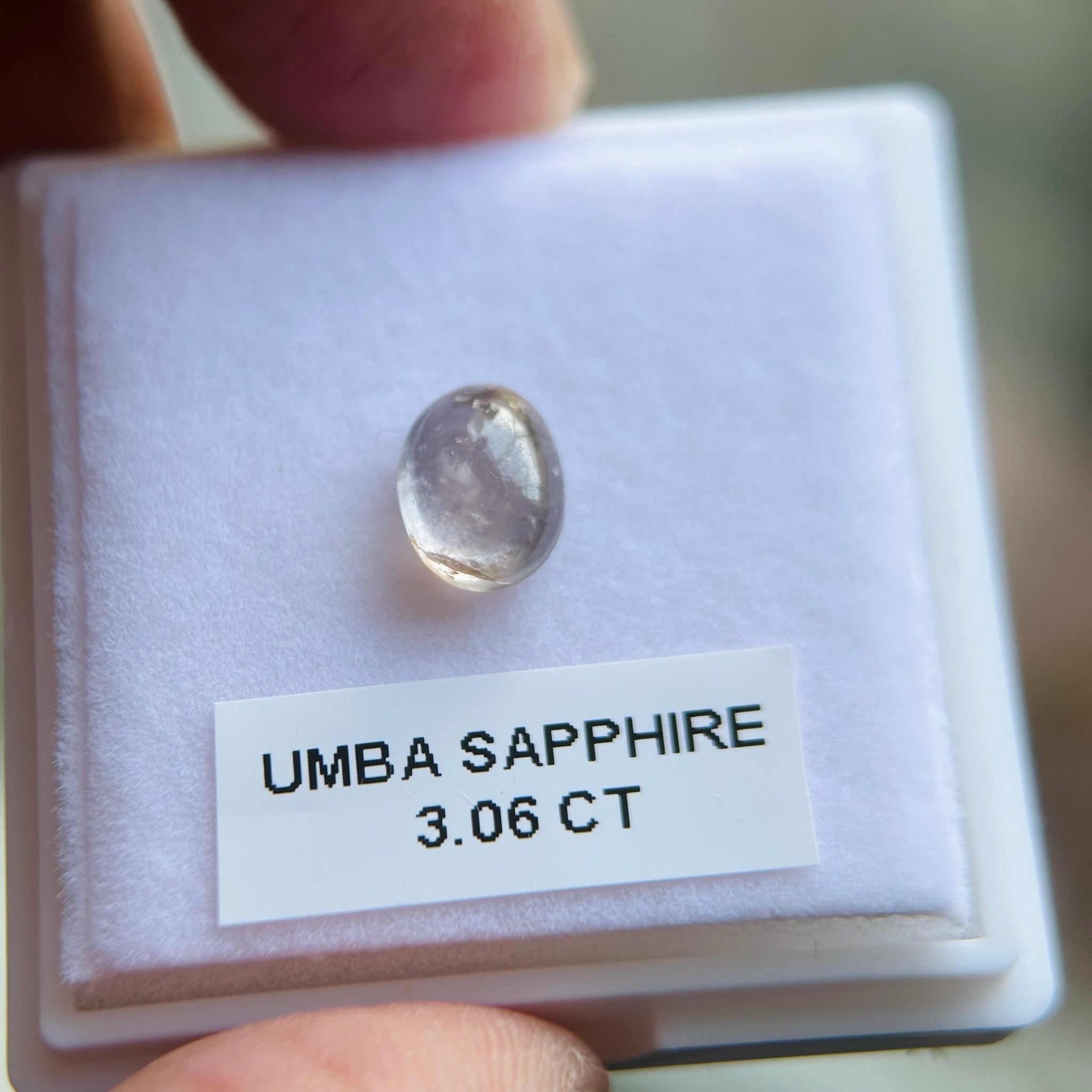 Sapphire Cabochon, 3.06ct, Umba Valley, Tanzania. Untreated