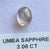 Sapphire Cabochon, 3.06ct, Umba Valley, Tanzania. Untreated