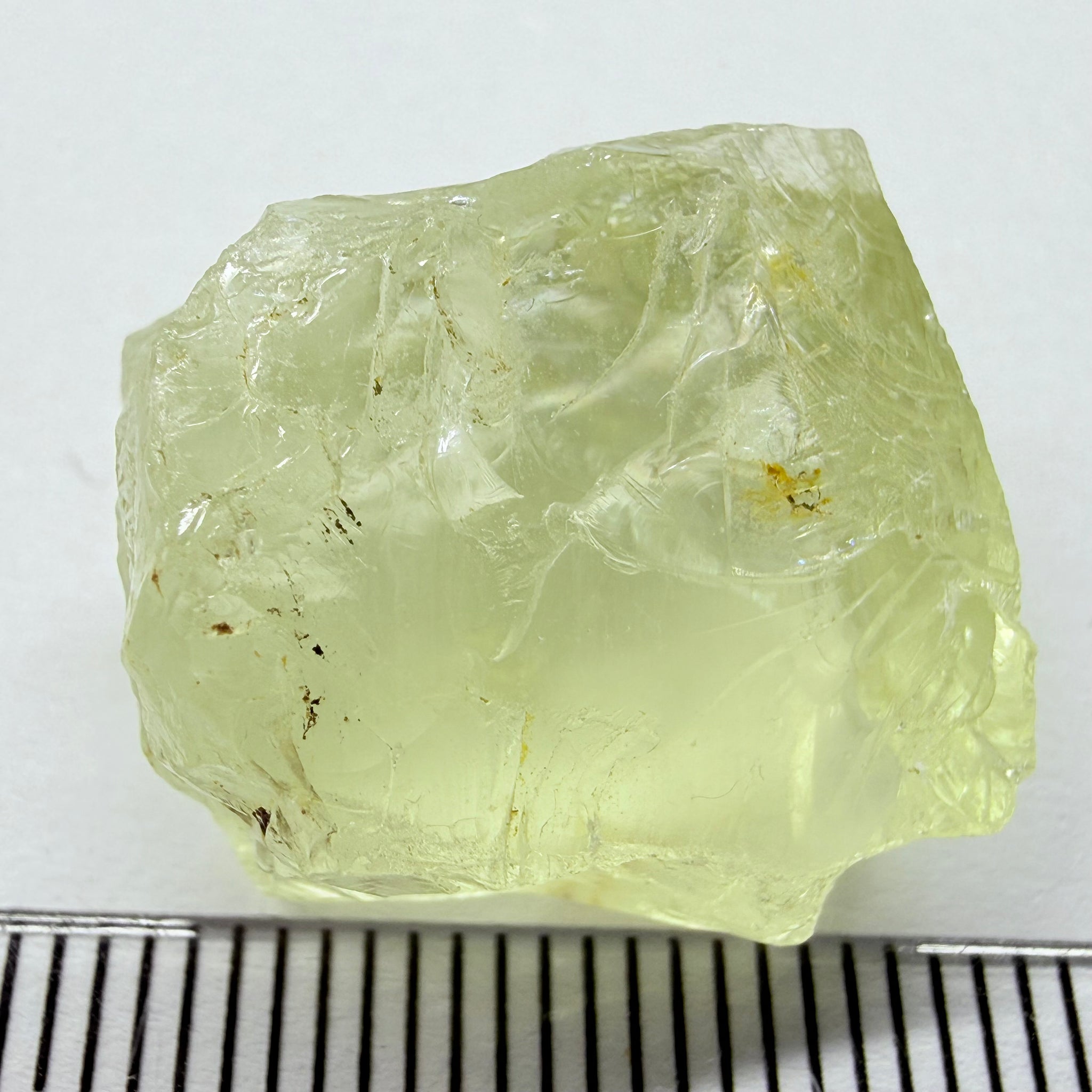 Heliodor, 29.39ct, Loliondo, Tanzania, Untreated Unheated, has a fracture inside, slice down the middle, both pics will be useable with one slightly flatter, both will be slightly milky
