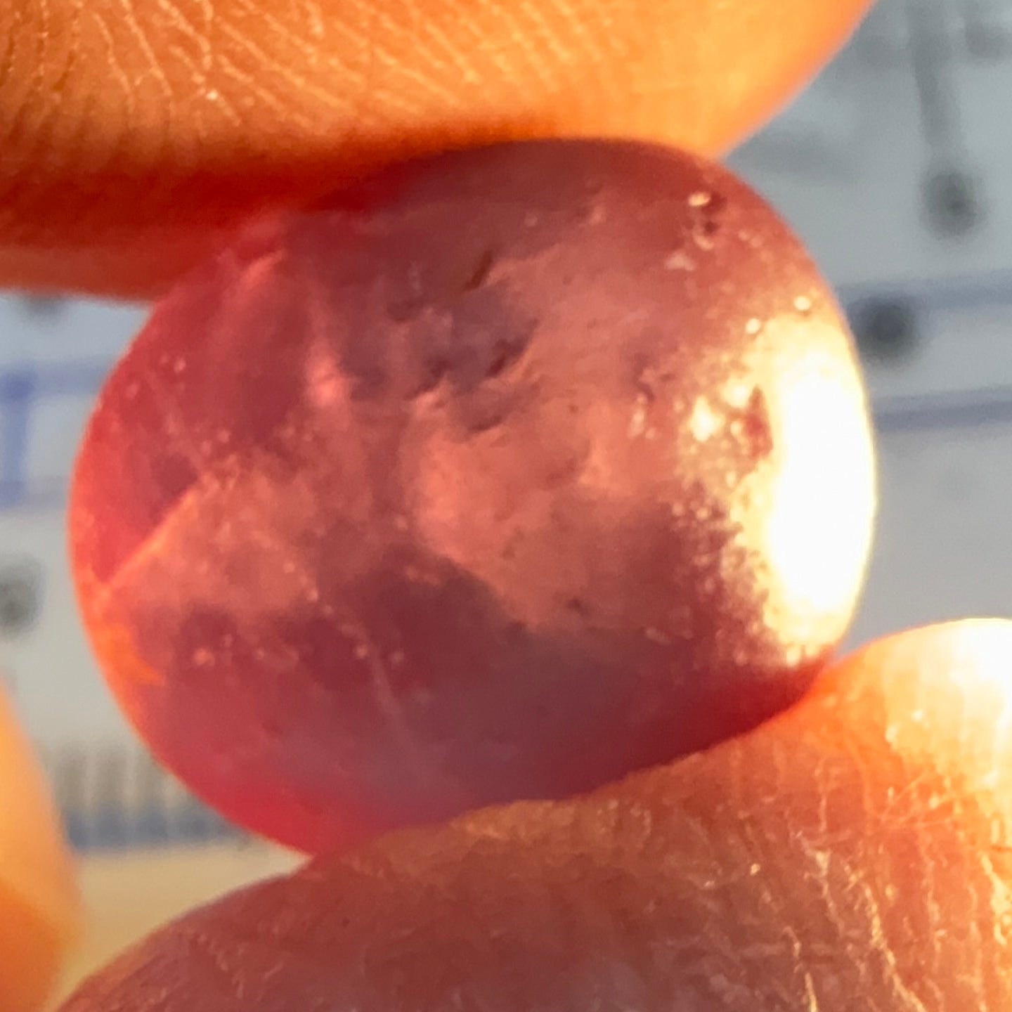 Mahenge Garnet, 12.08ct, Tanzania, heavy silk inside, see pictures, Untreated Unheated, slight inclusions