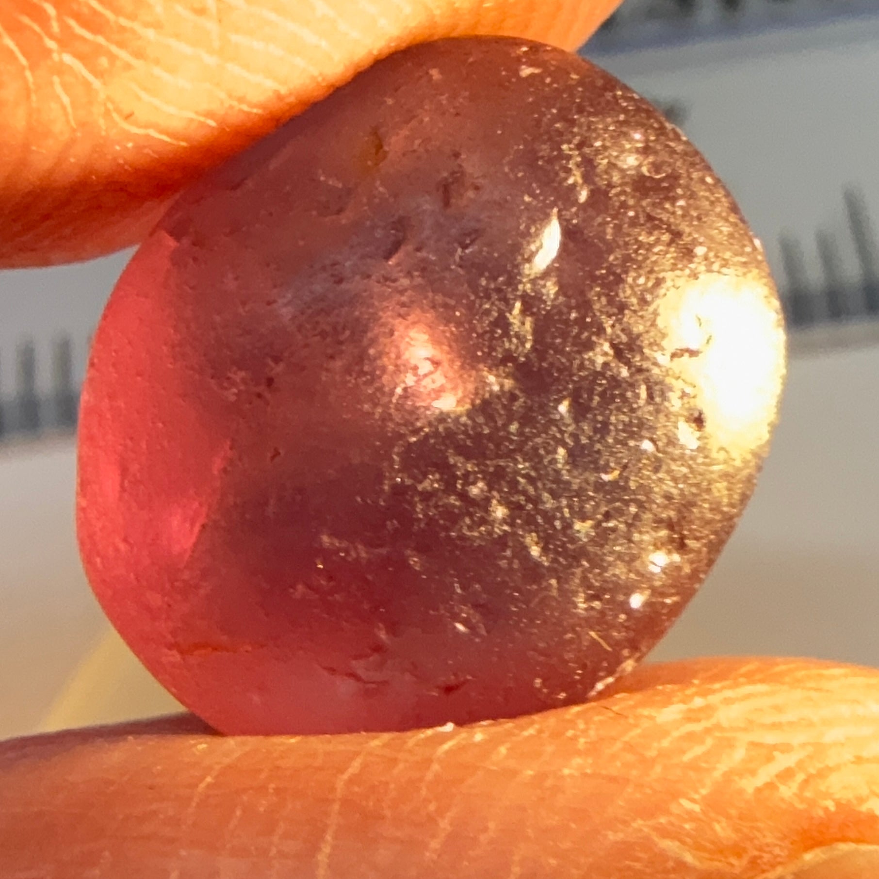 Mahenge Garnet, 12.08ct, Tanzania, heavy silk inside, see pictures, Untreated Unheated, slight inclusions