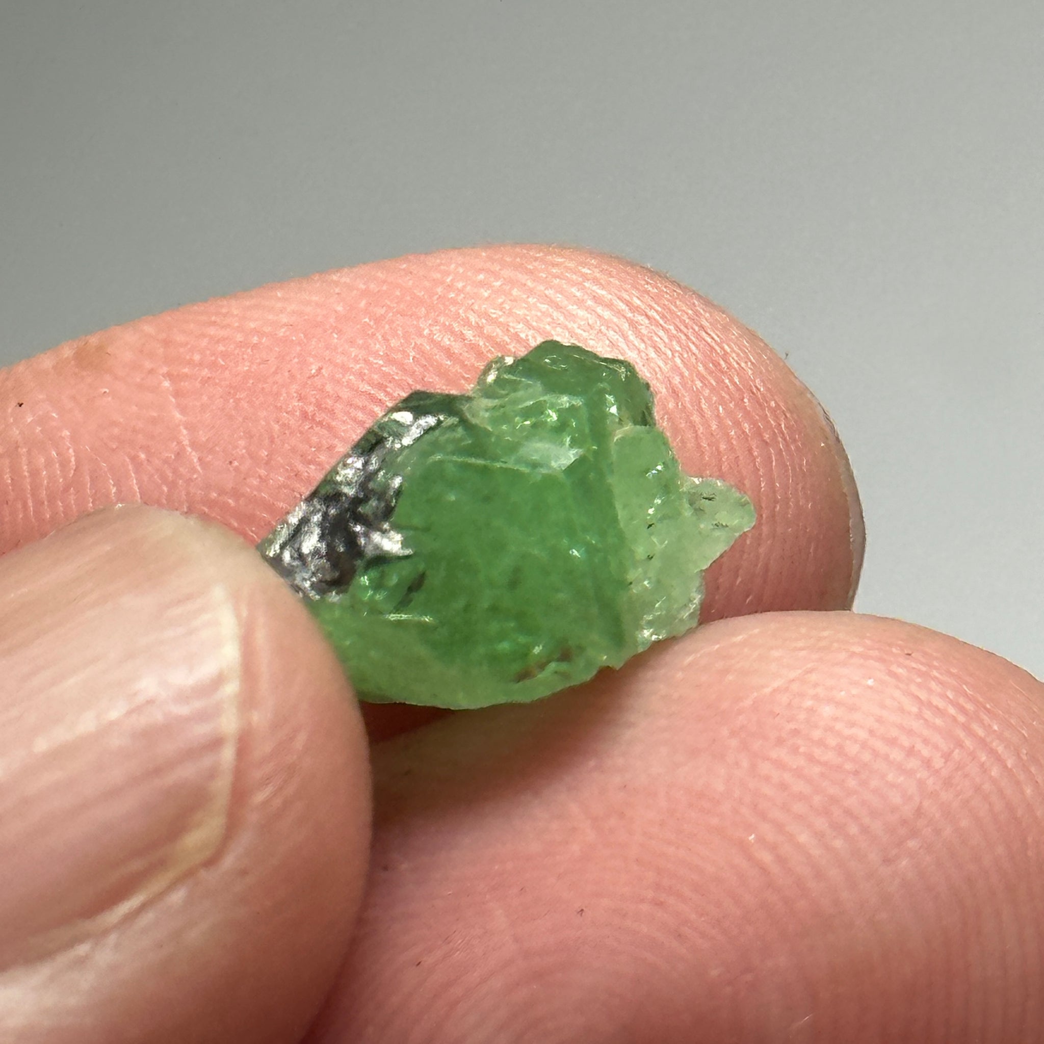 Tsavorite Crystal on Matrix. 6.87ct, Merelani. Tanzania, Untreated Unheated