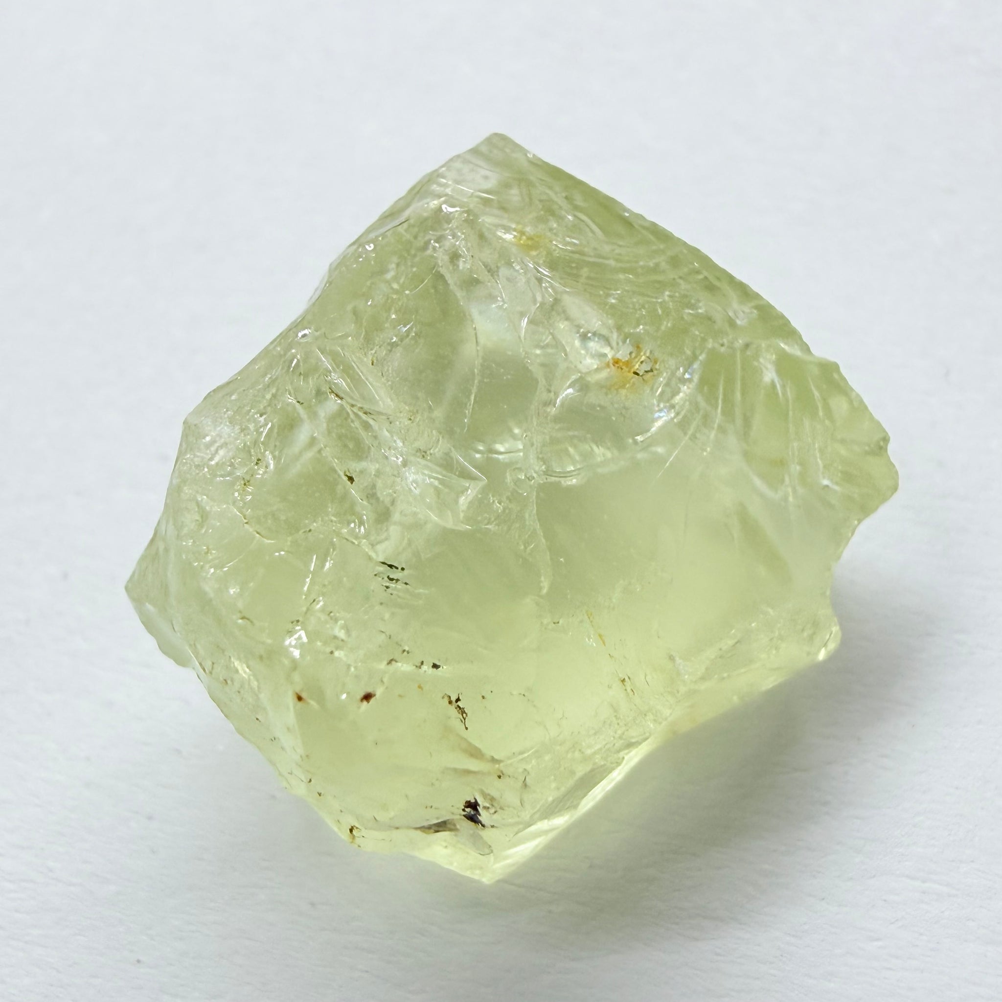 Heliodor, 29.39ct, Loliondo, Tanzania, Untreated Unheated, has a fracture inside, slice down the middle, both pics will be useable with one slightly flatter, both will be slightly milky