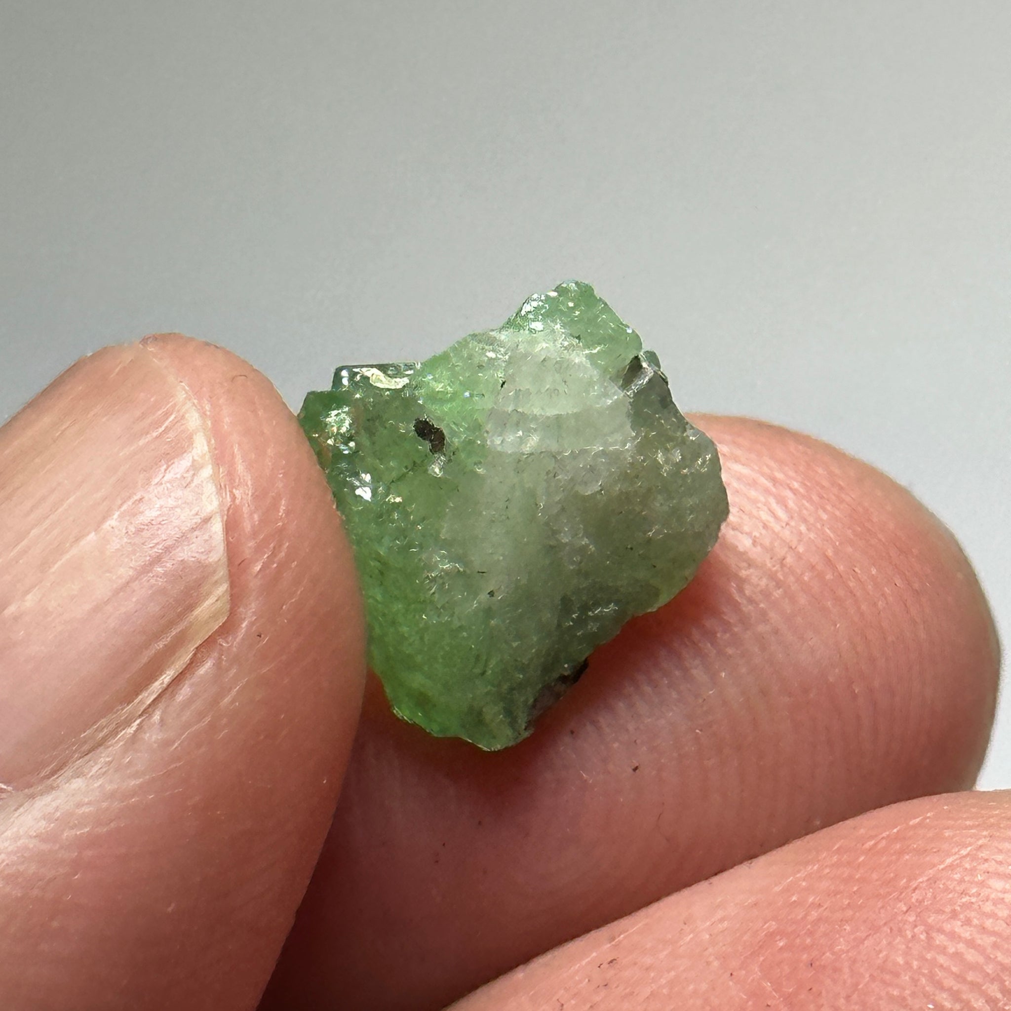 Tsavorite Crystal on Matrix. 6.87ct, Merelani. Tanzania, Untreated Unheated