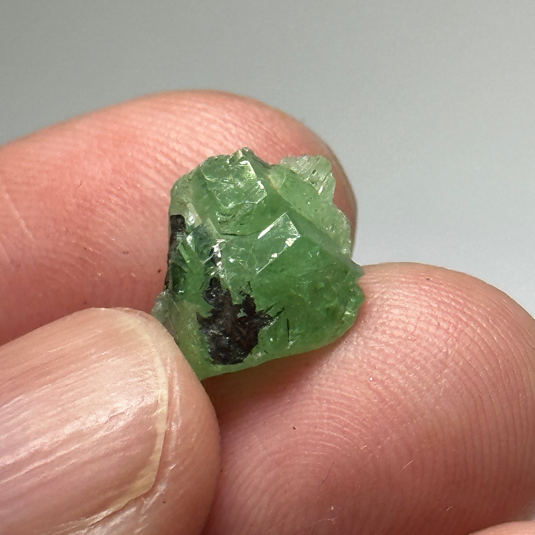 Tsavorite Crystal on Matrix. 6.87ct, Merelani. Tanzania, Untreated Unheated