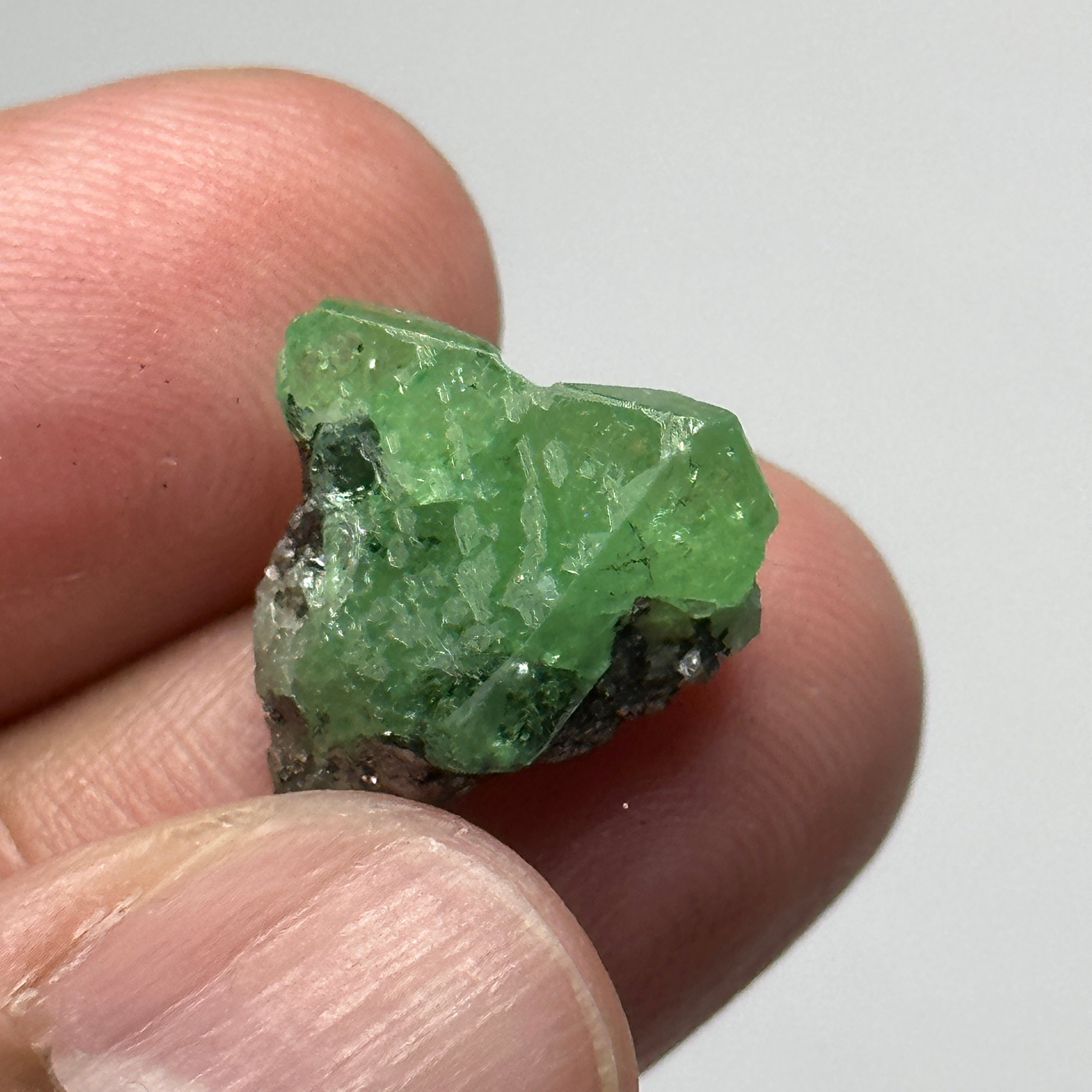 11.16ct Tsavorite Crystal on Matrix. Merelani. Tanzania, Untreated Unheated