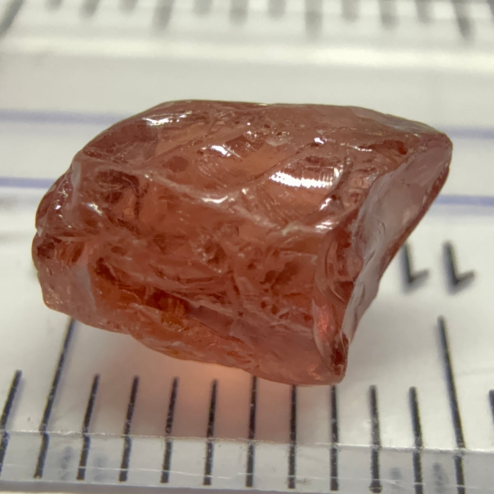 Malaya Garnet, 3.89ct, Tanzania, Untreated Unheated, VS(veil and sl spots)