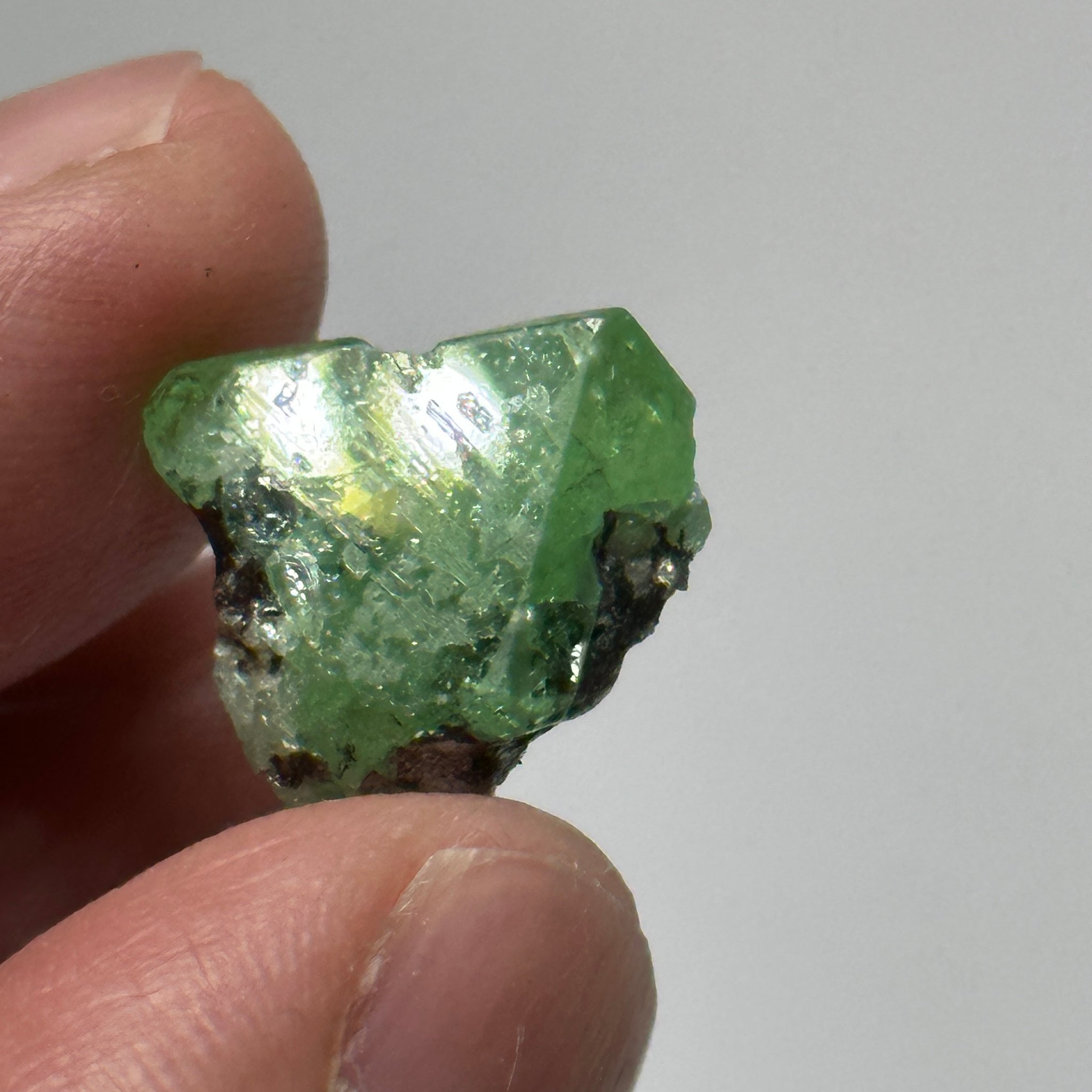 Tsavorite Crystal on Matrix. 11.16ct, Merelani. Tanzania, Untreated Unheated