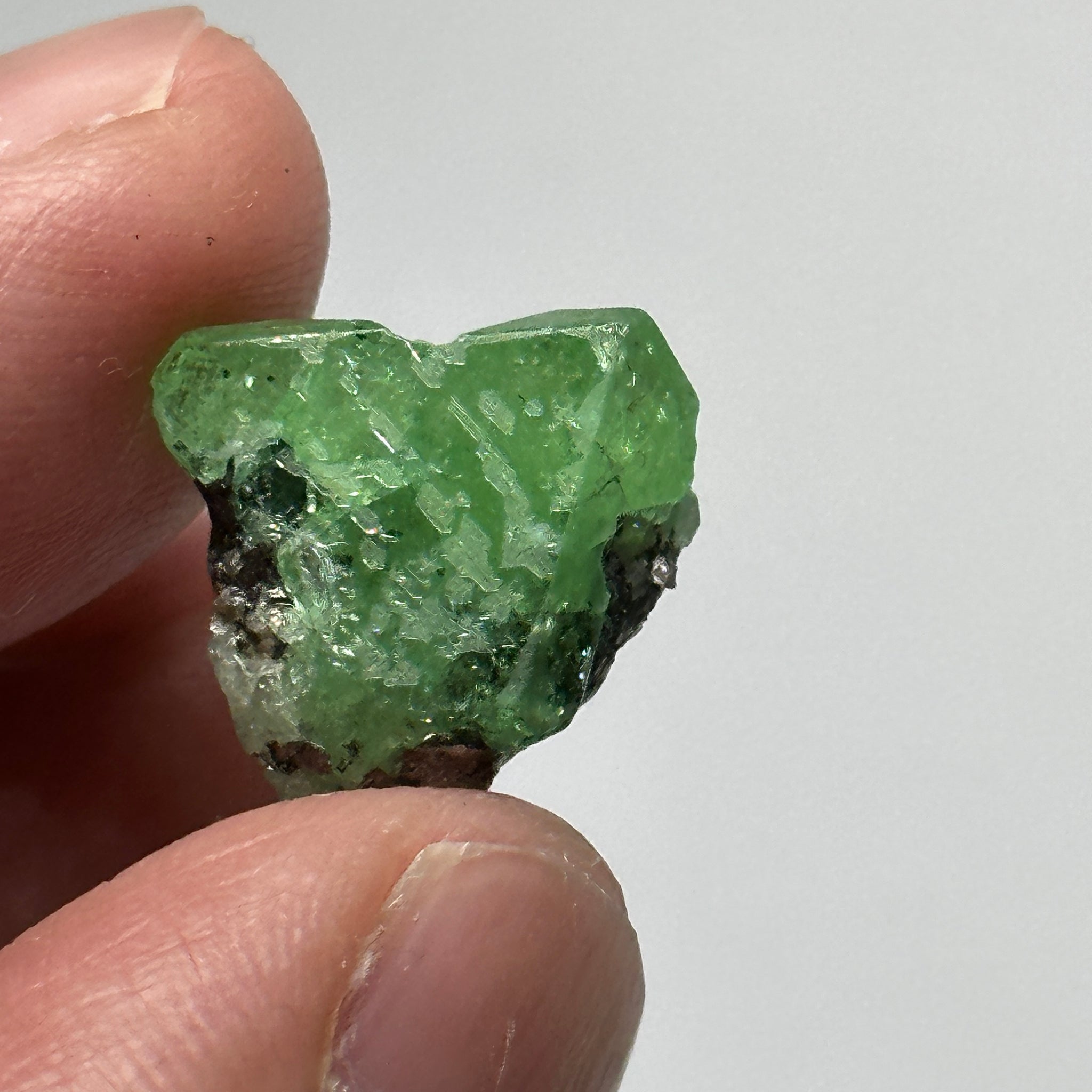 Tsavorite Crystal on Matrix. 11.16ct, Merelani. Tanzania, Untreated Unheated