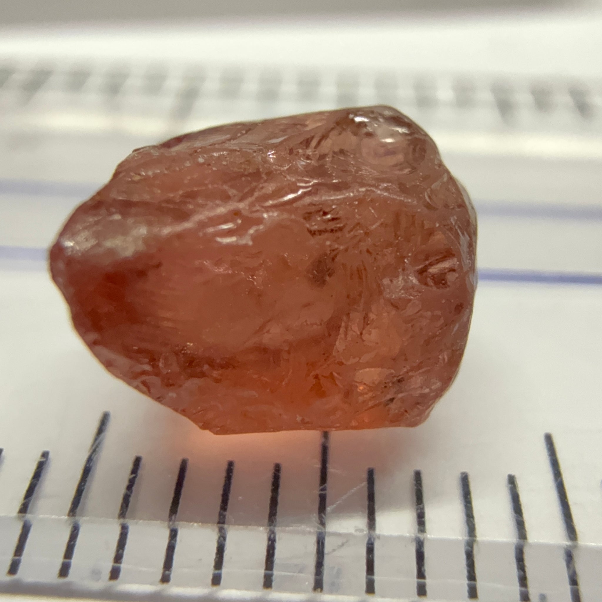 Malaya Garnet, 3.89ct, Tanzania, Untreated Unheated, VS(veil and sl spots)