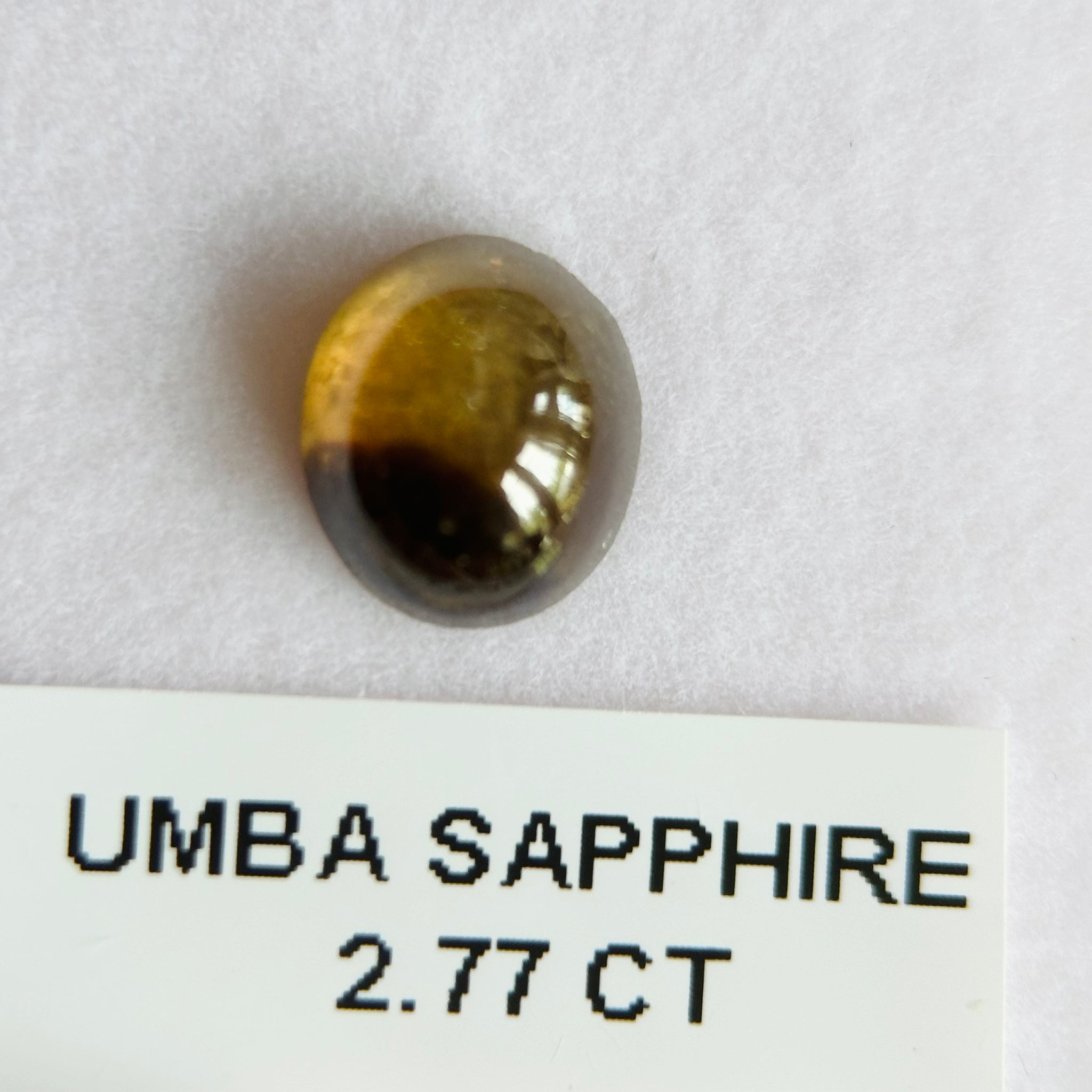 Umba Sapphire Cabochon. 2.77ct, Tanzania, Untreated Unheated.