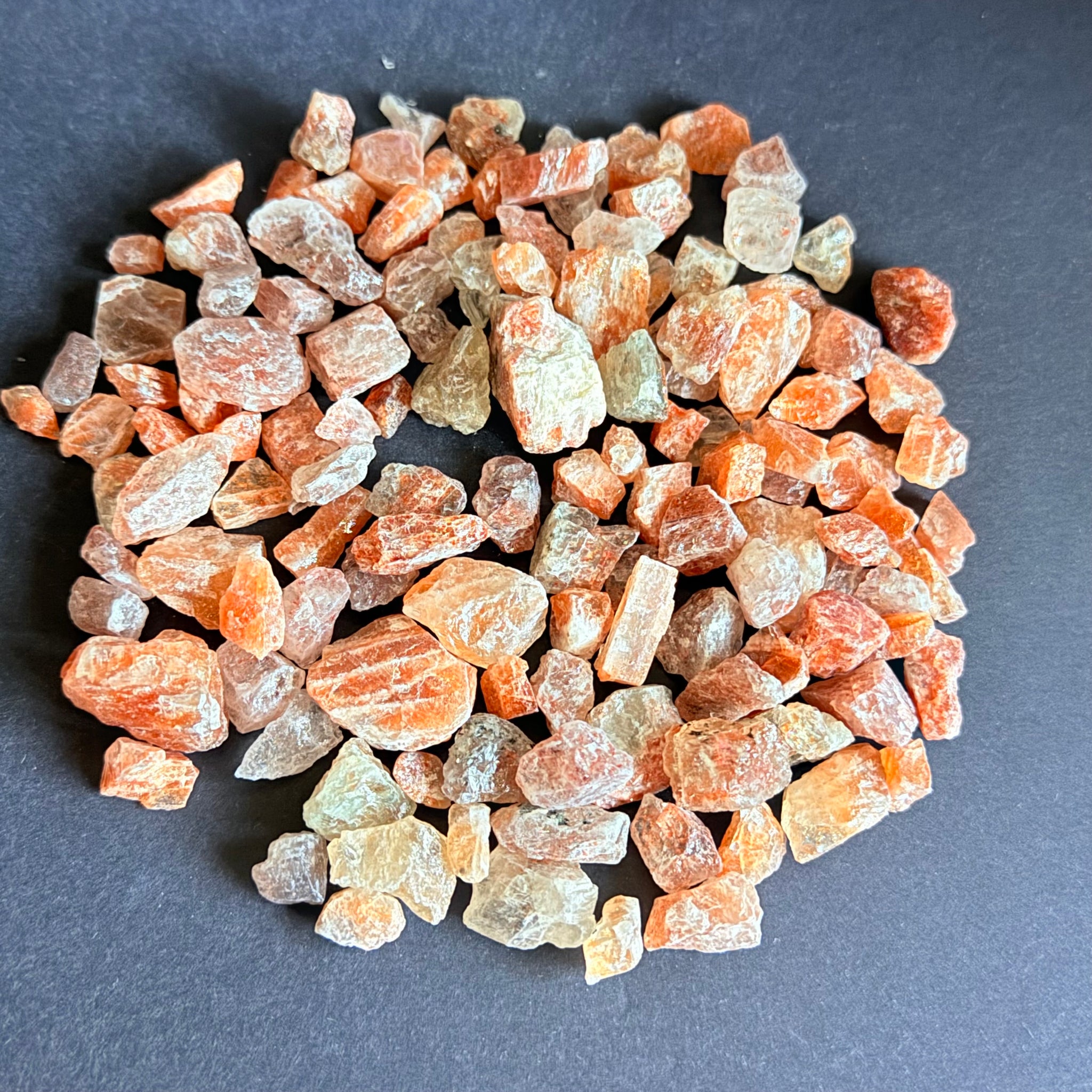 Sunstone Lot Cab/bead rough, or set in jewellery as is, 199.20gm, Tanzania, Untreated Unheated