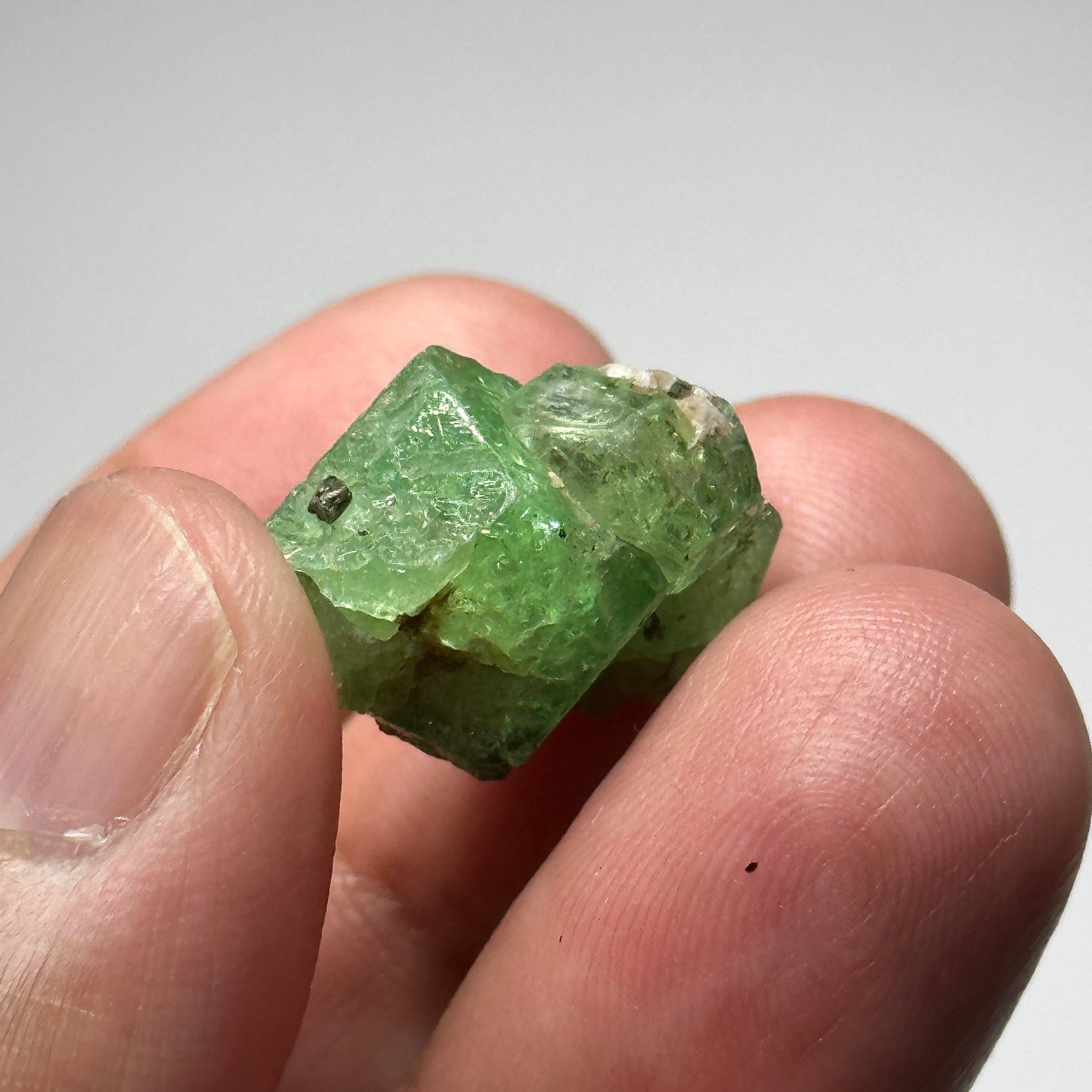 Tsavorite Crystal on Matrix. 29.09ct, Merelani. Tanzania, Untreated Unheated