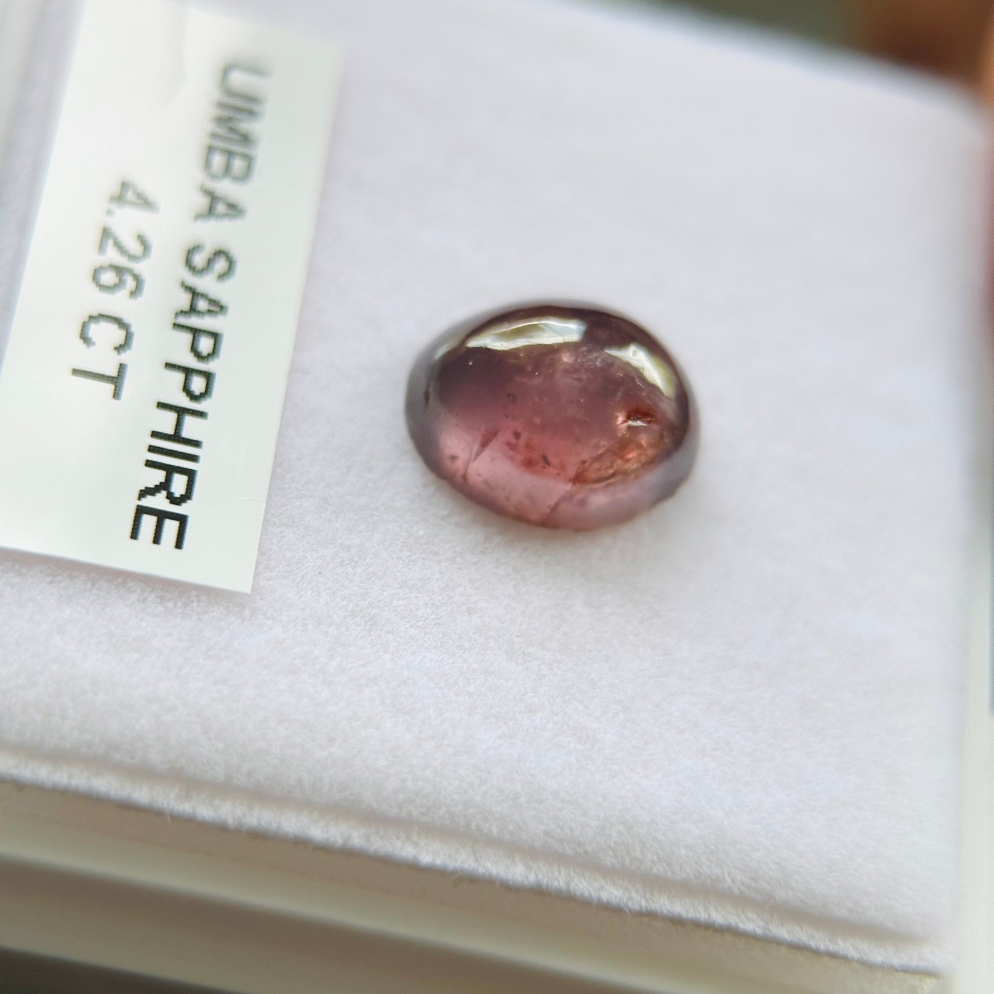 Umba Sapphire Cabochon. 4.26ct, Tanzania, Untreated Unheated.