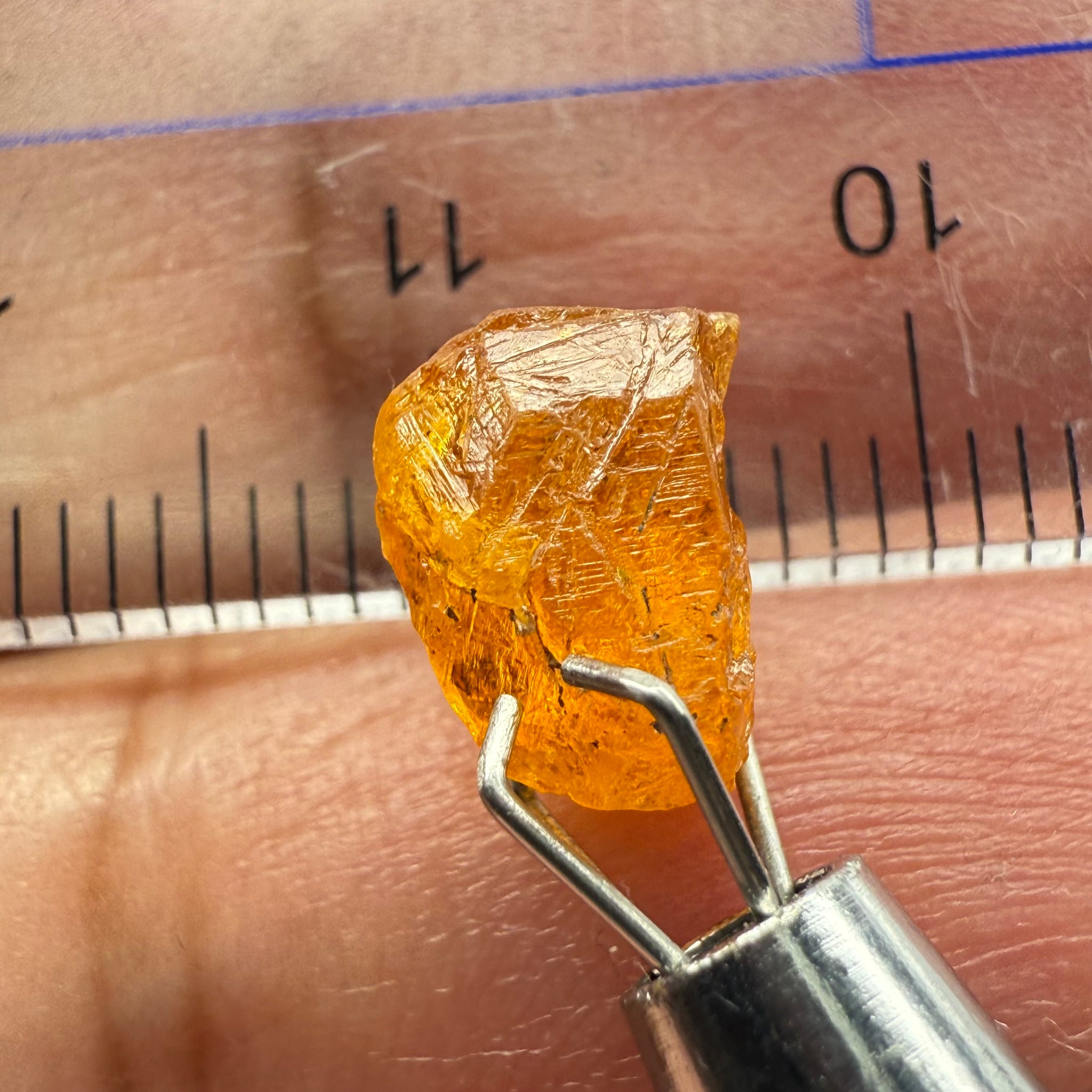 Mandarin Spessartite Garnet, 3.57ct, Loliondo, Tanzania, Untreated Unheated, slight inclusions and spotty, see pictures for spot an inclusion locations, and if it’s ok it’s priced really well