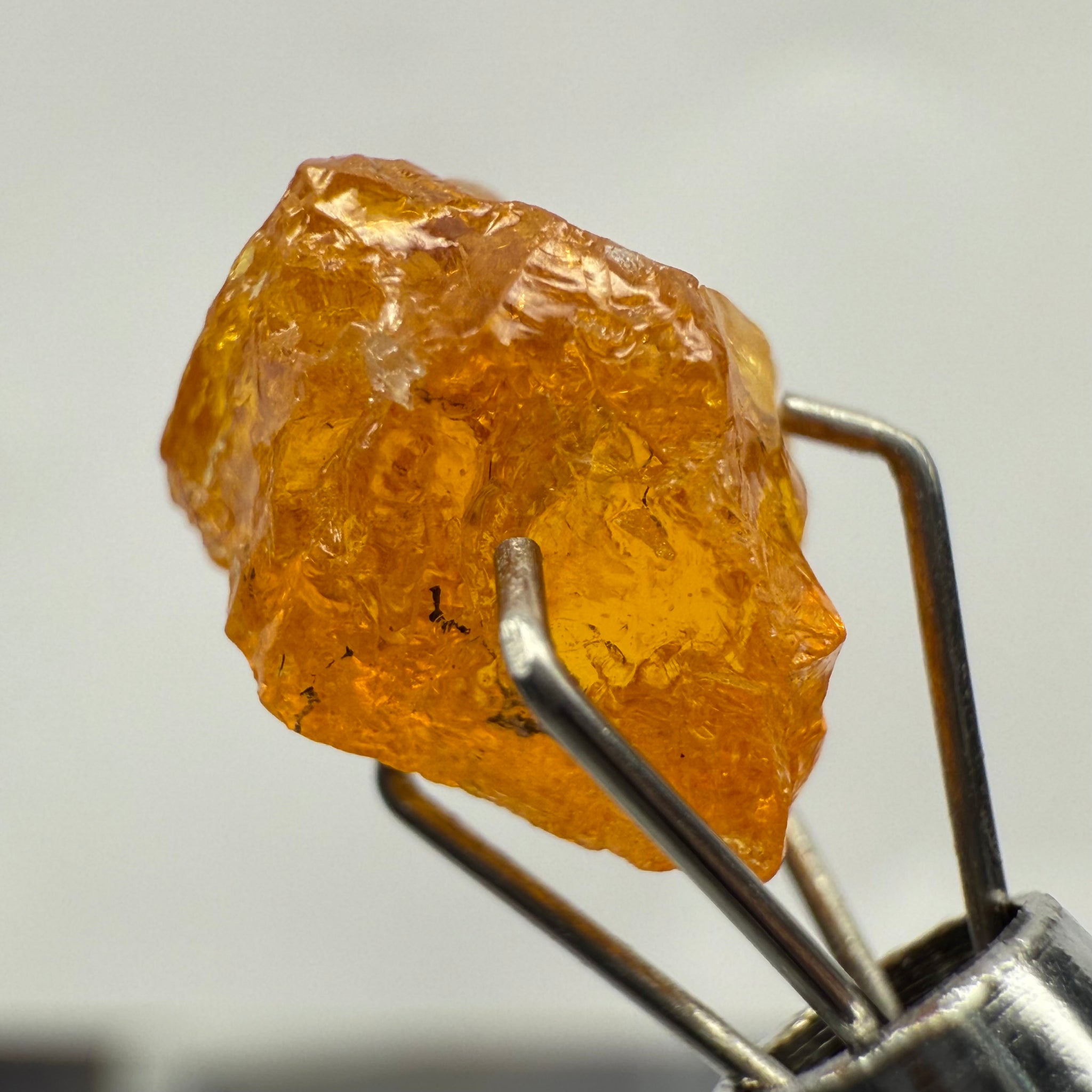 Mandarin Spessartite Garnet, 3.39ct, Loliondo, Tanzania, Untreated Unheated, slight inclusions and spotty, see pictures for spot an inclusion locations, and if it’s ok it’s priced really well